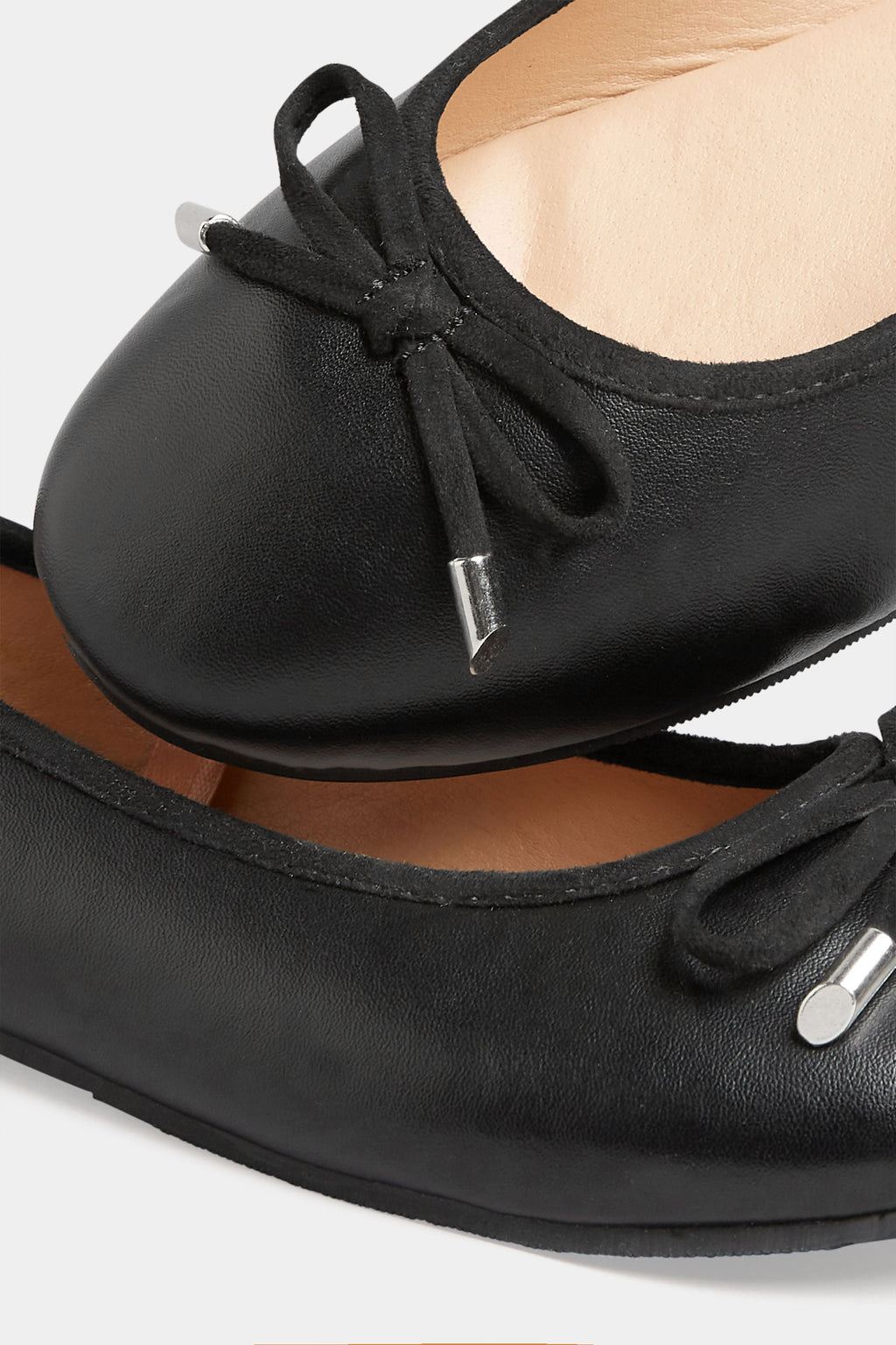  LTS - Ballerines Noires Effet Cuir Regular Fit
