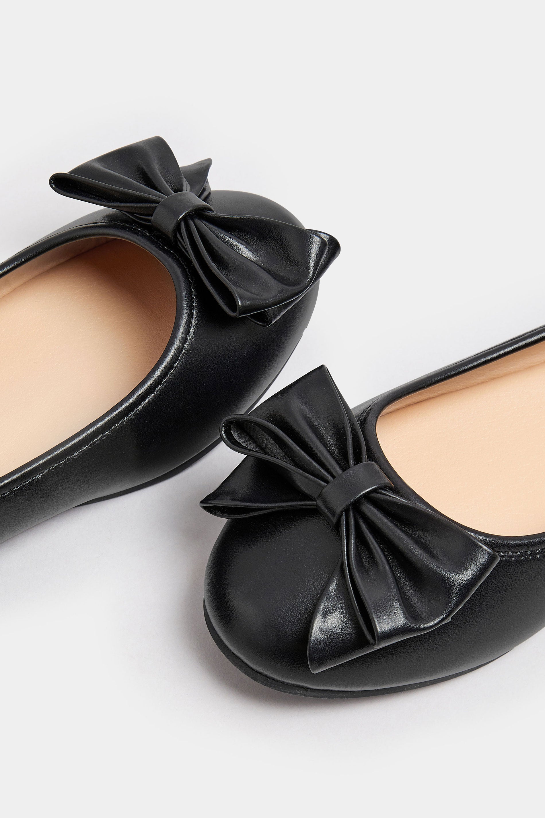  Ballerines Noires Noeuds Avant Pieds Extra Larges EEE