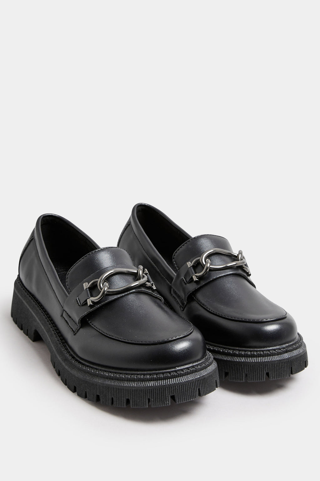  Mocassins Noirs Chunky Pieds Larges E
