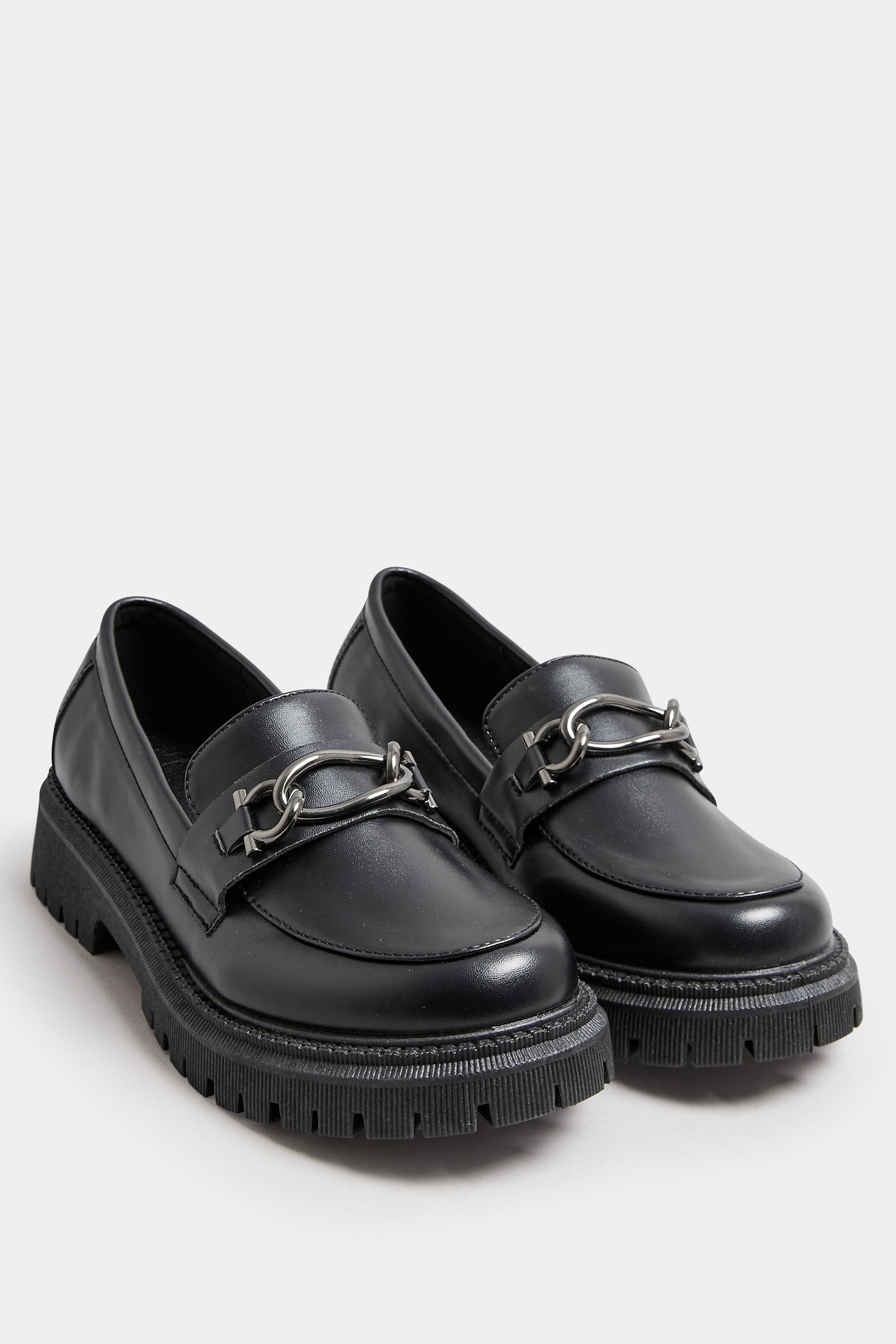  Mocassins Noirs Chunky Pieds Larges E