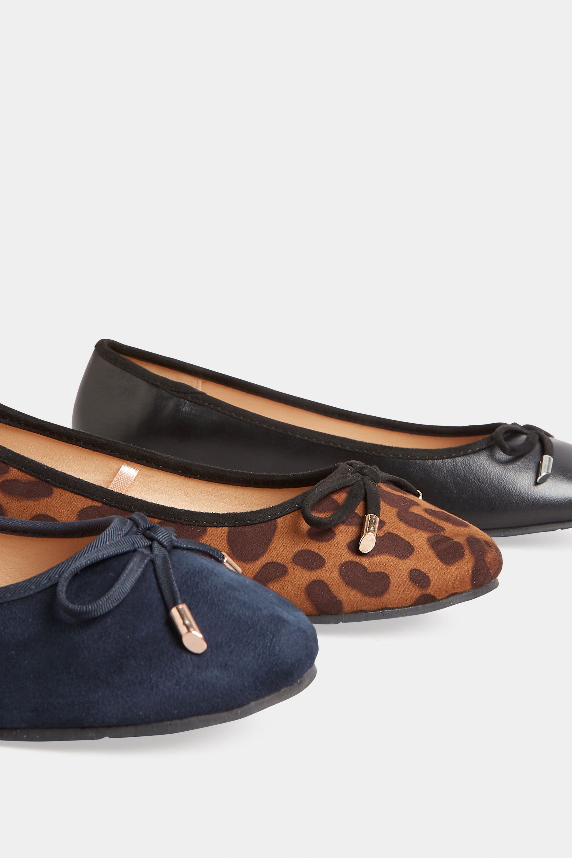  LTS - Ballerines Noires Effet Cuir Regular Fit