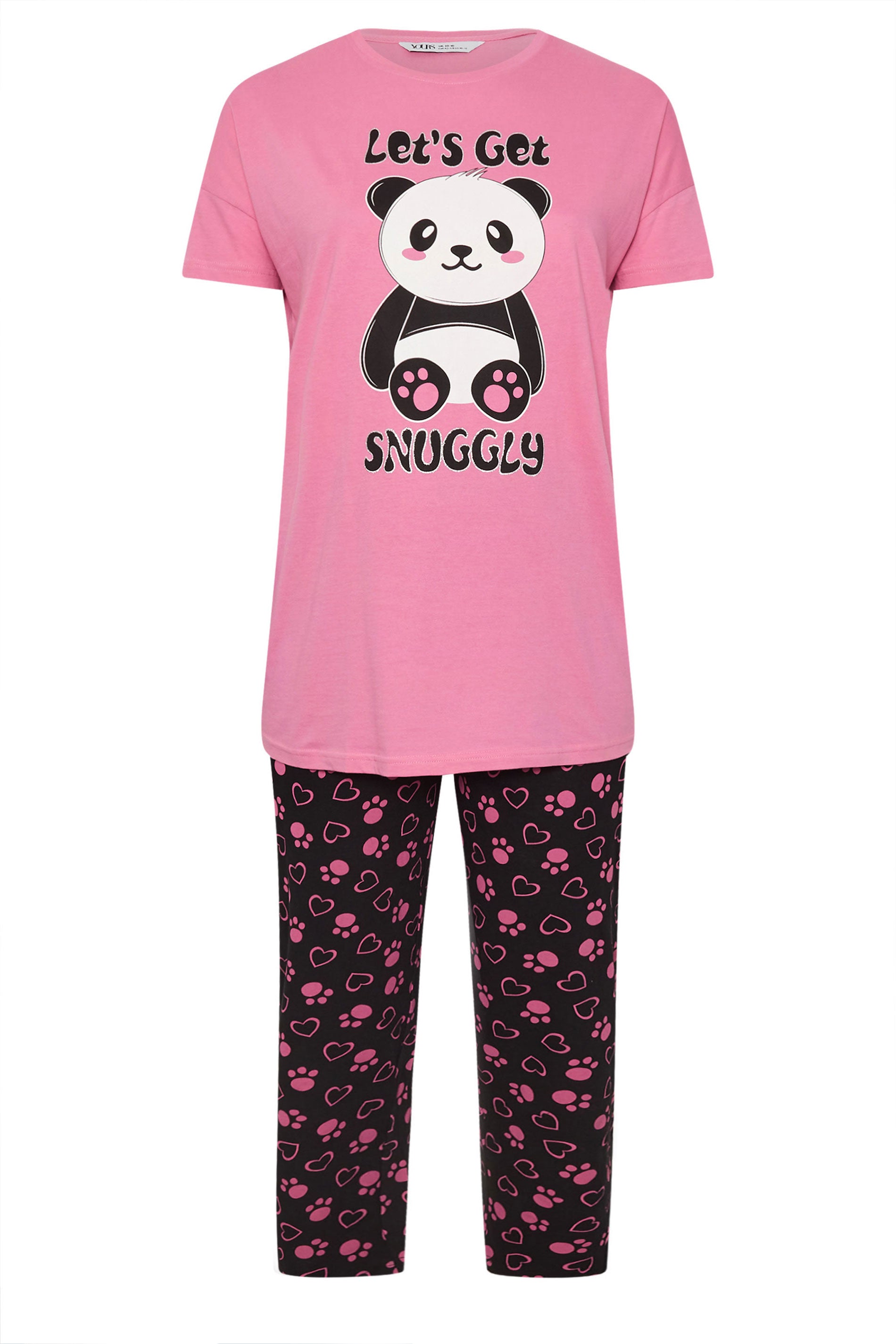  YOURS - Ensemble De Pyjama Rose 'Let's Get Snuggly' Coupe Wide Leg