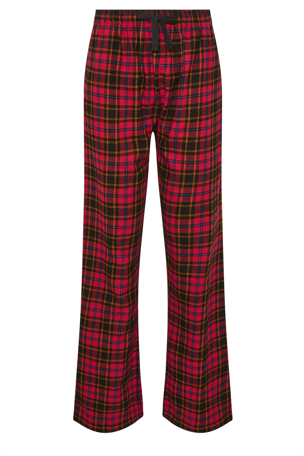  LTS Tall Black & Red Cotton Check Pyjama Bottoms