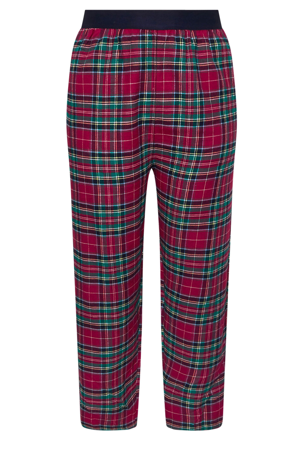  YOURS - Bas De Pyjama Rouge & Bleu à Carreaux Coupe Wide Leg
