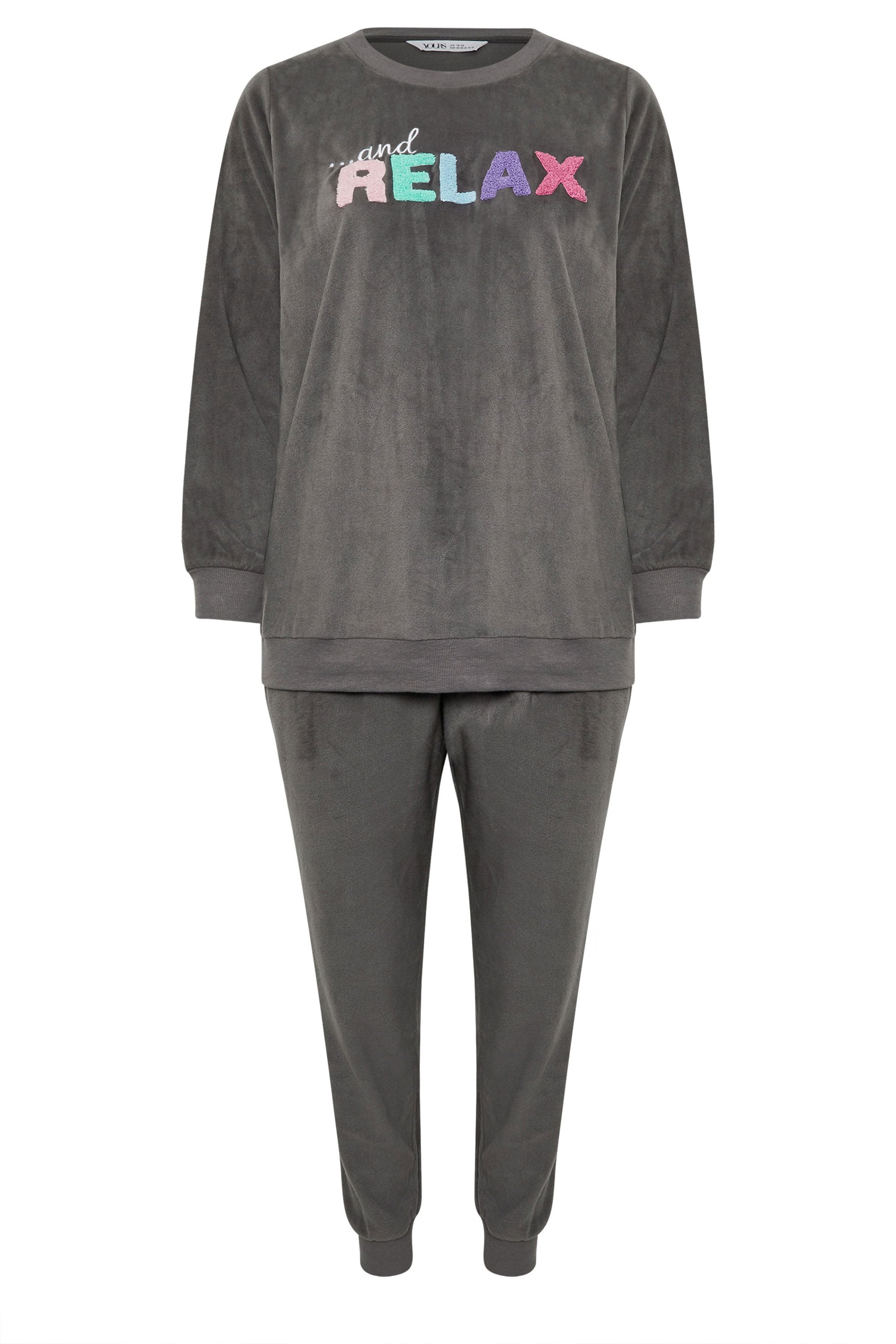  YOURS - Ensemble Loungewear Gris 'And Relax'