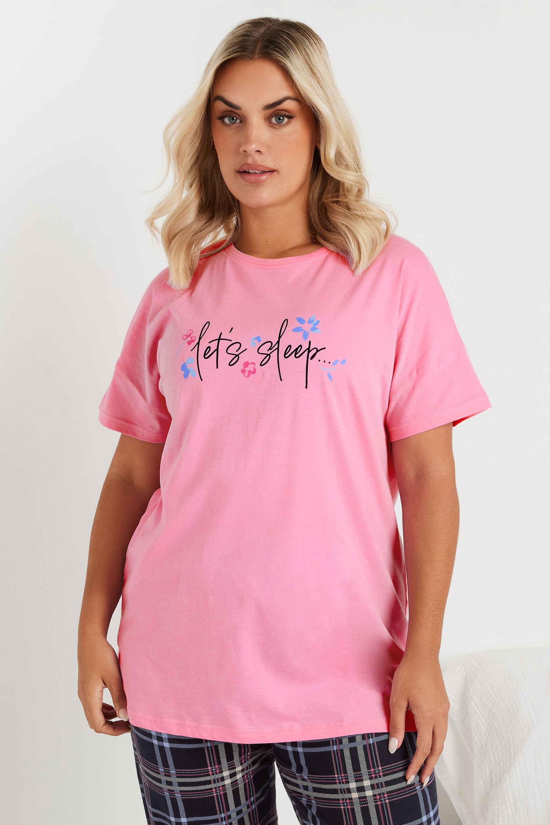  YOURS - Haut De Pyjama Rose 'Let's Sleep'
