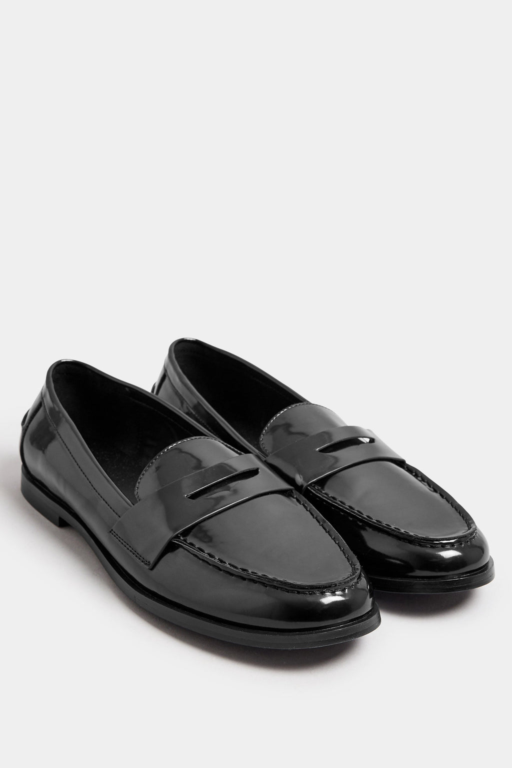  LTS Black Patent Loafers In Standard Fit