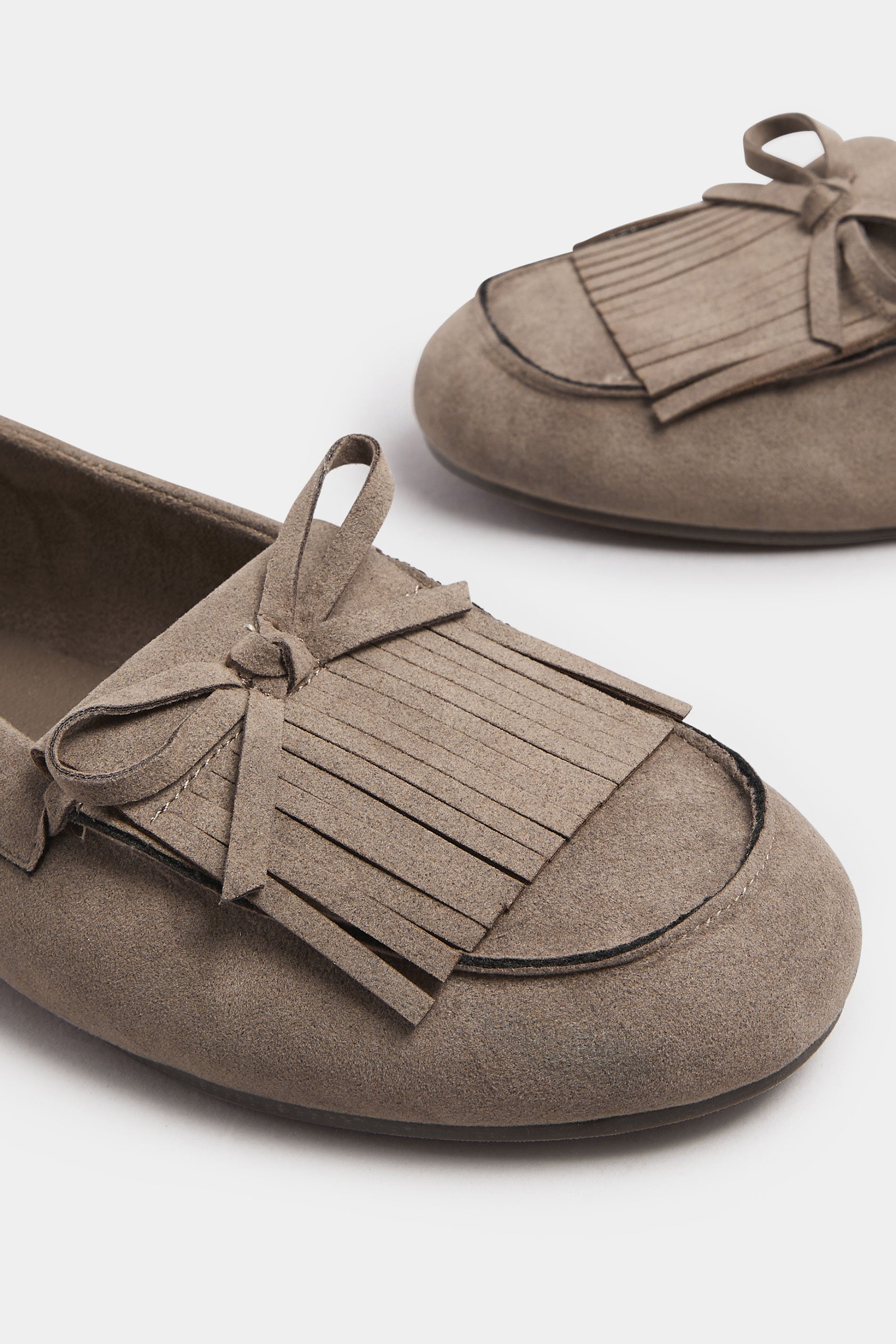  Mocassins à Franges En Simili-daim Marron, Coupe Extra Large EEE