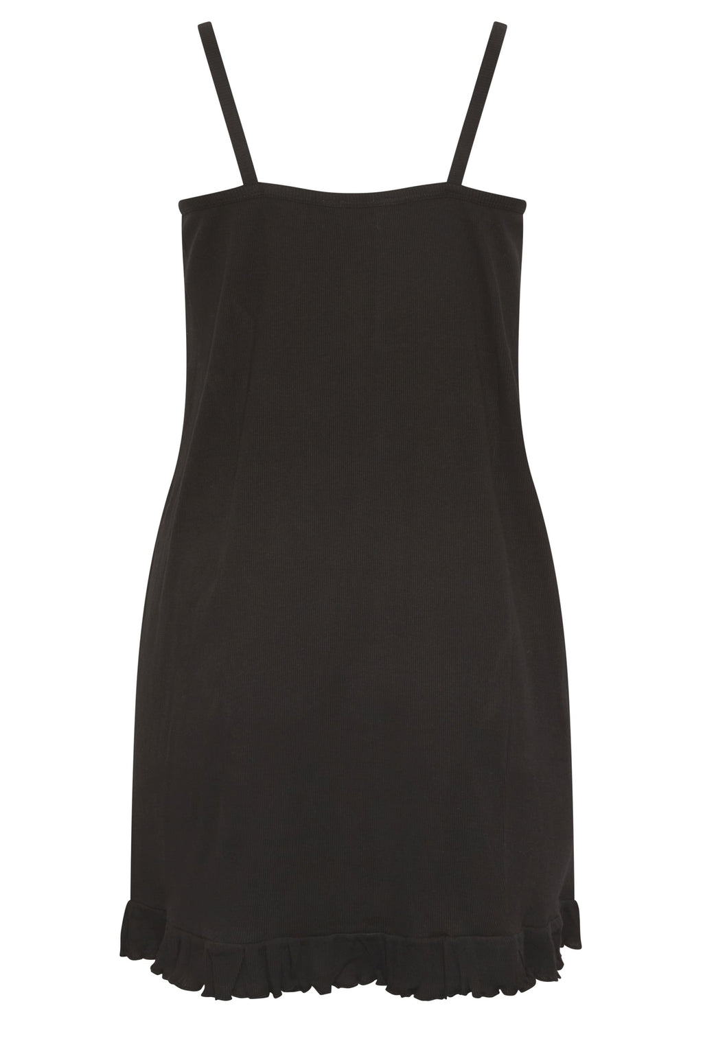  YOURS - Chemise De Nuit Noire Volanté