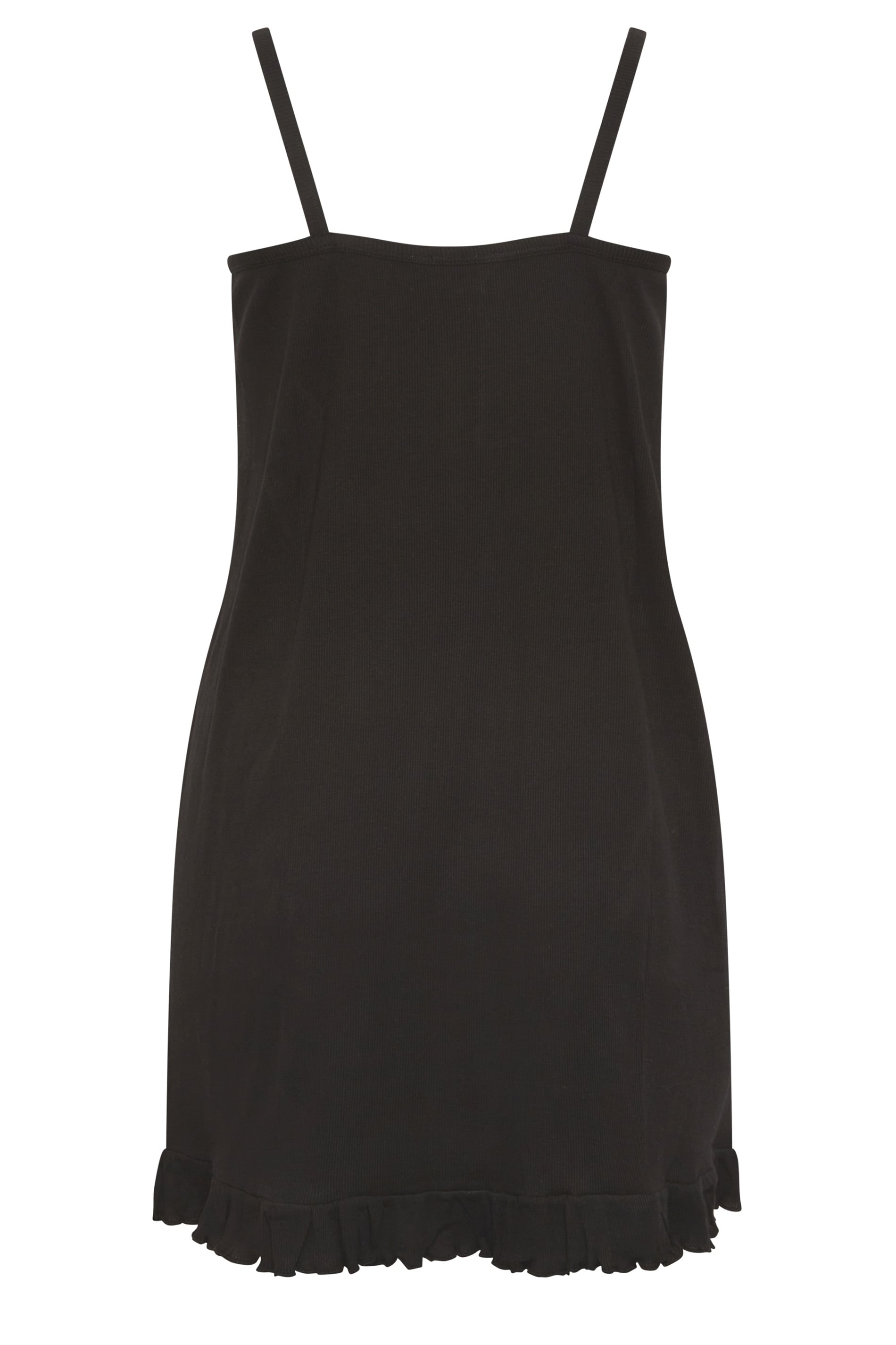  YOURS - Chemise De Nuit Noire Volanté