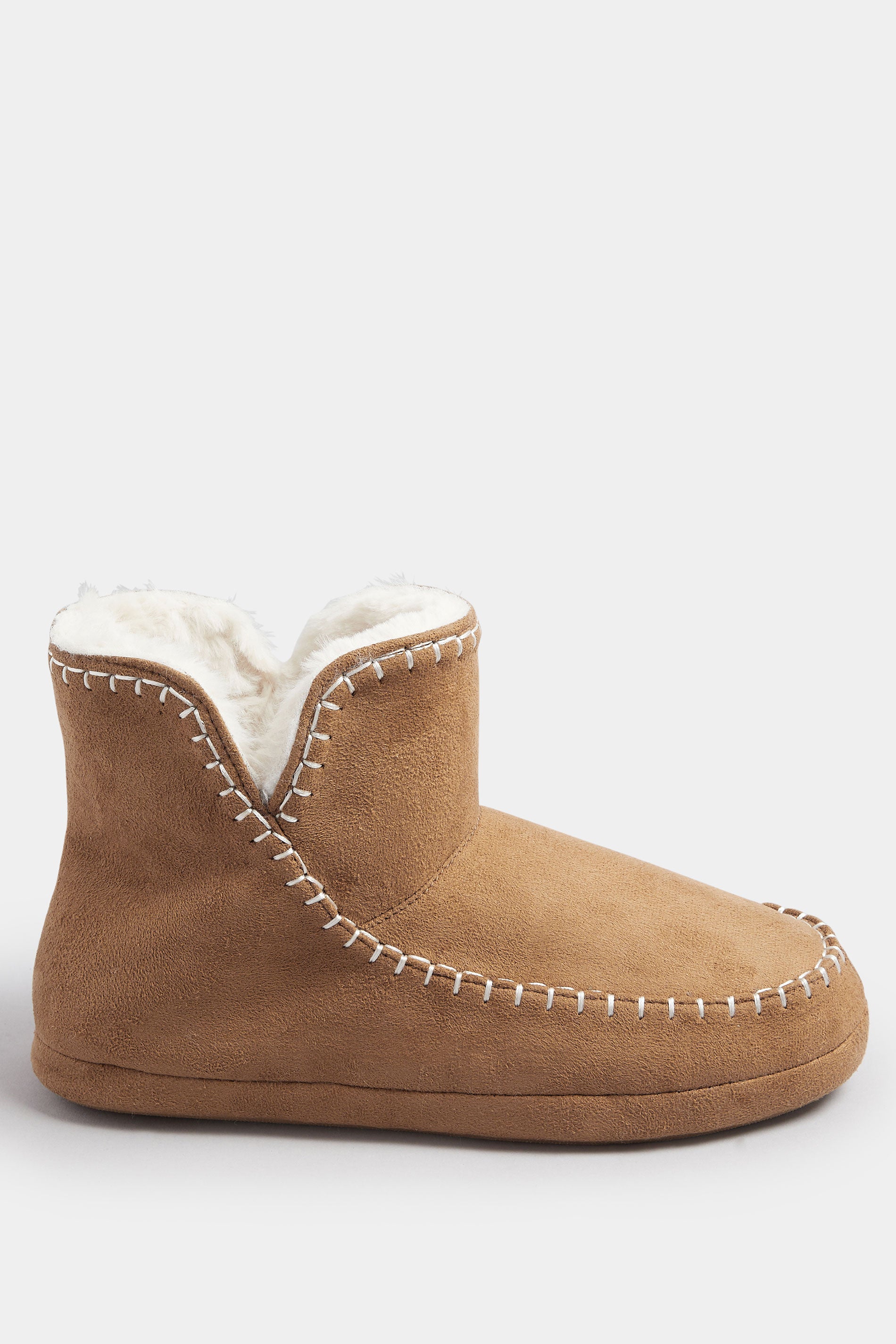  Chaussons Bottes à Point De Surjet Marron Clair