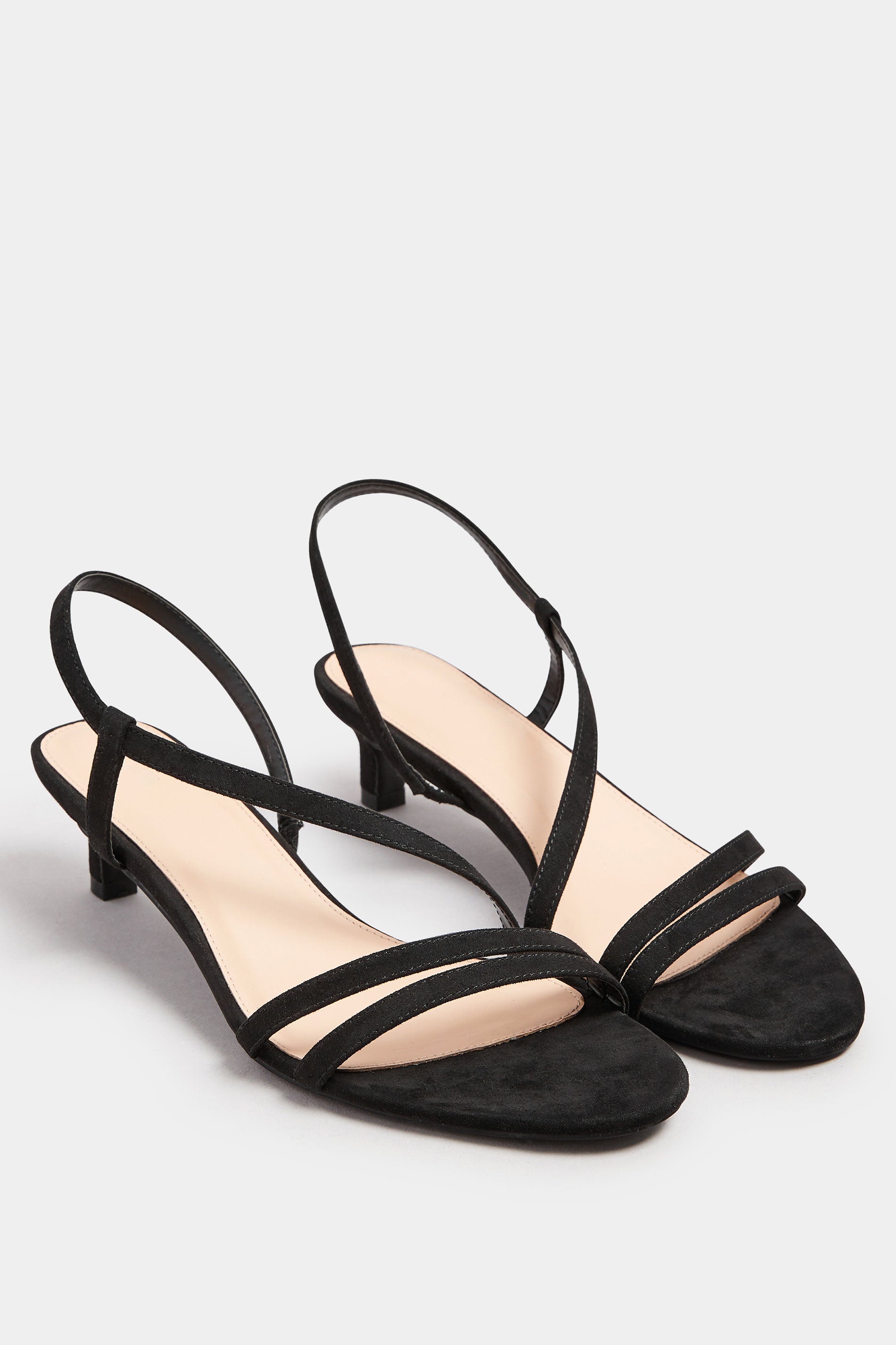  LTS Black Slingback Kitten Heel In Standard Fit