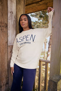  YOURS Curve Pull Tricoté Blanc Ivoire Avec Slogan « Aspen »