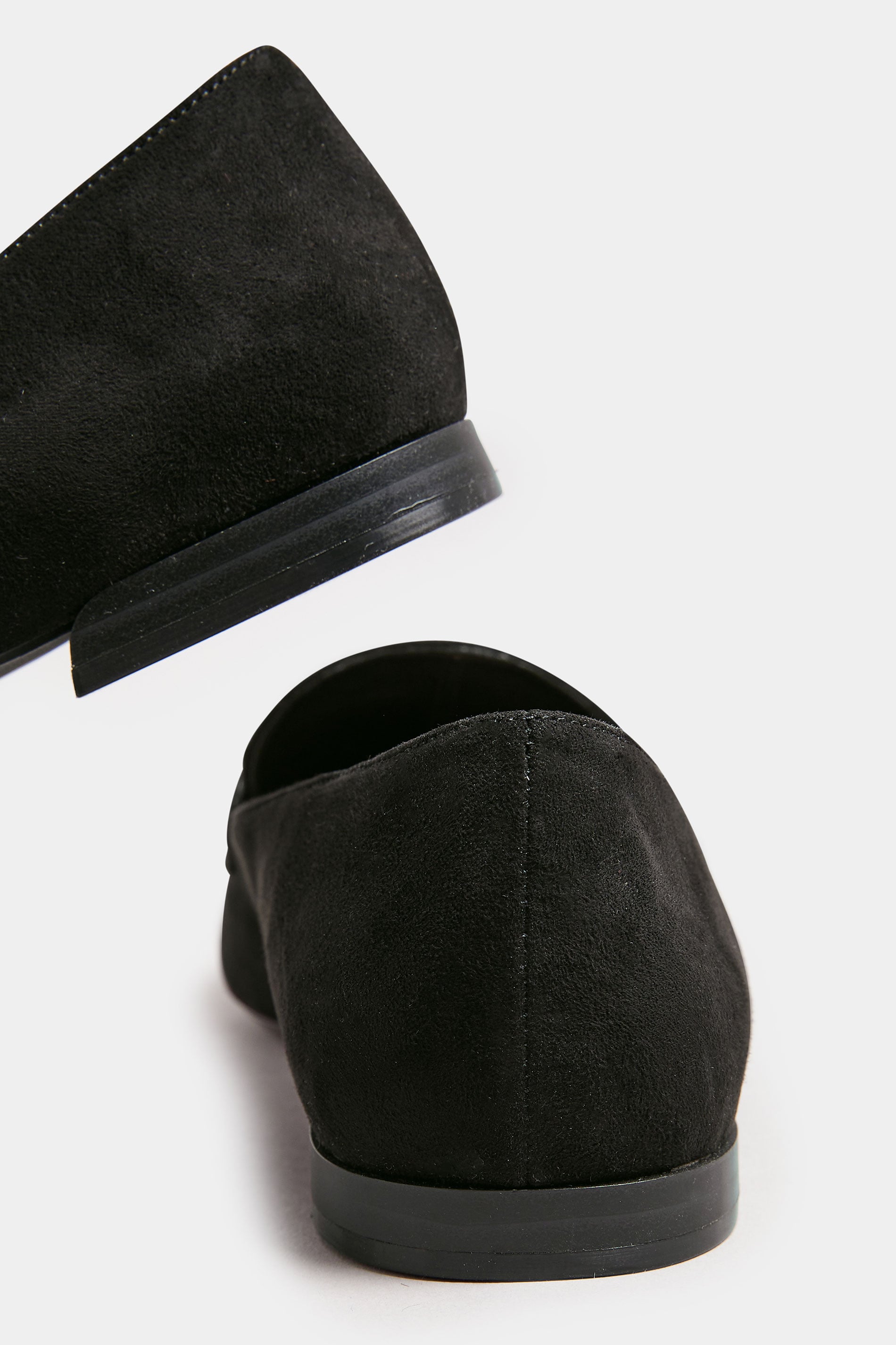  Mocassins Noirs Effet Daim Chaînes Larges Dorées Pieds Larges E