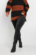  YOURS - Legging Noir Texturé Velours