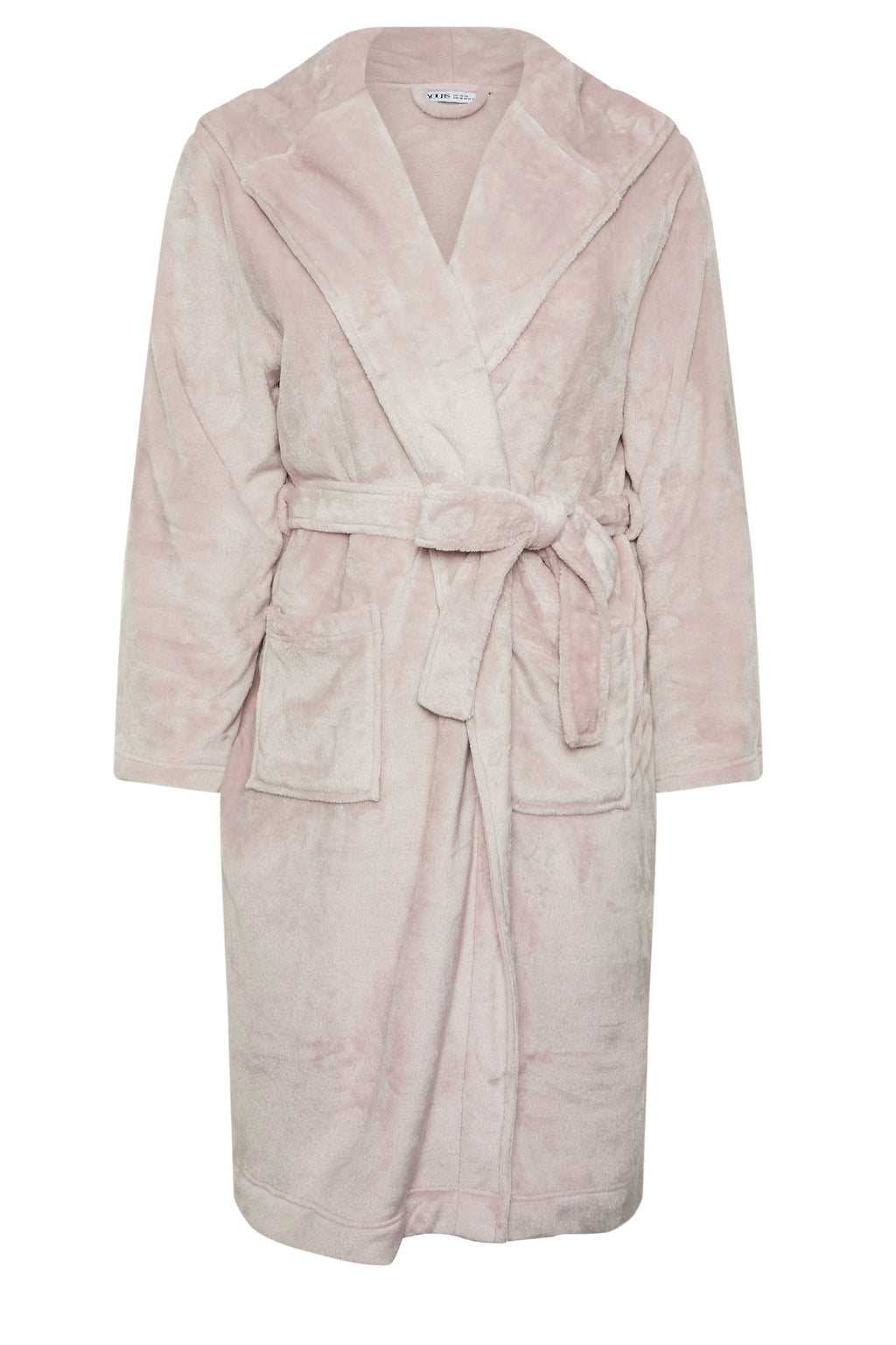  YOURS - Robe De Chambre Rose Pastel à Capuche