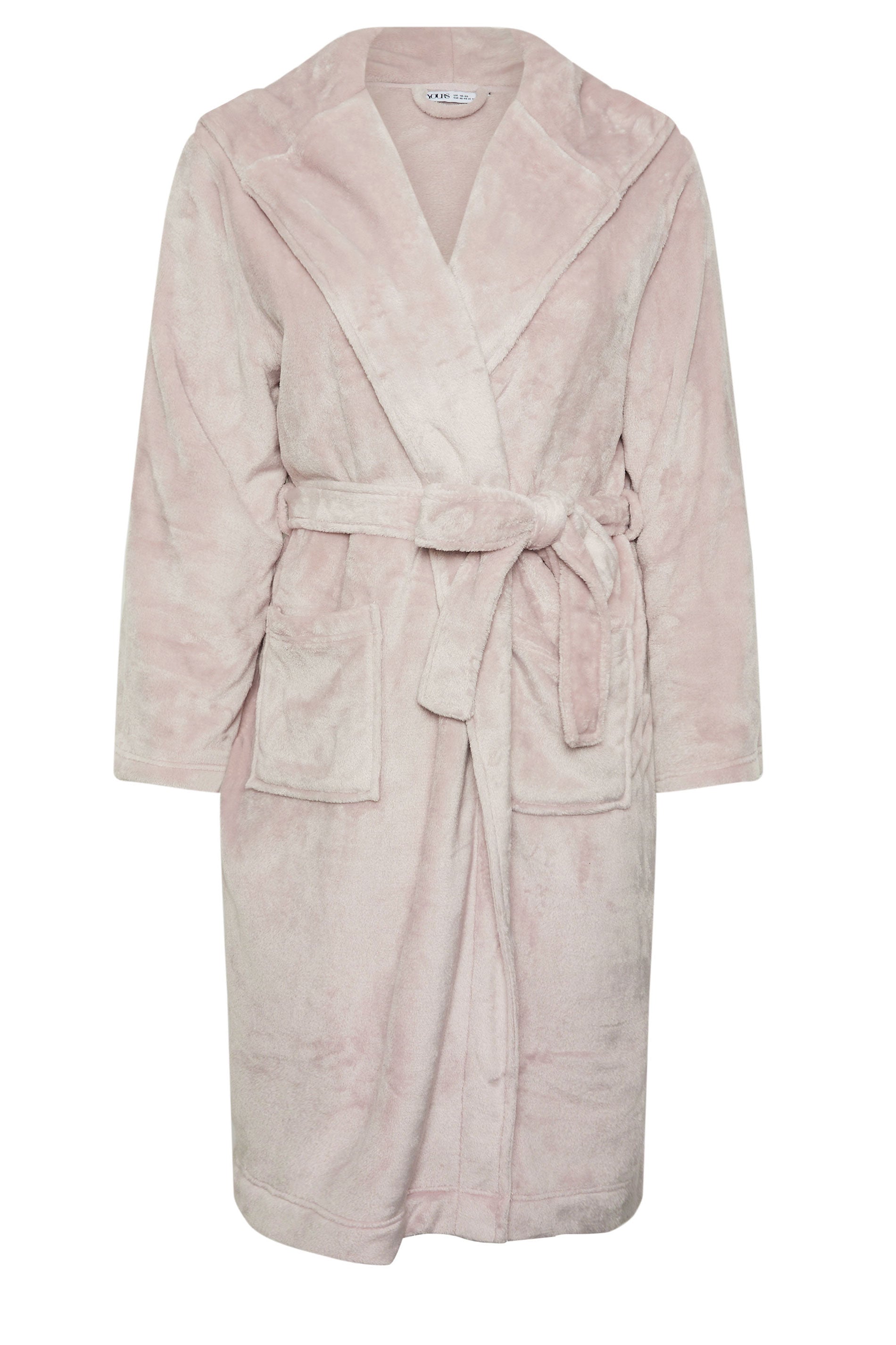  YOURS - Robe De Chambre Rose Pastel à Capuche