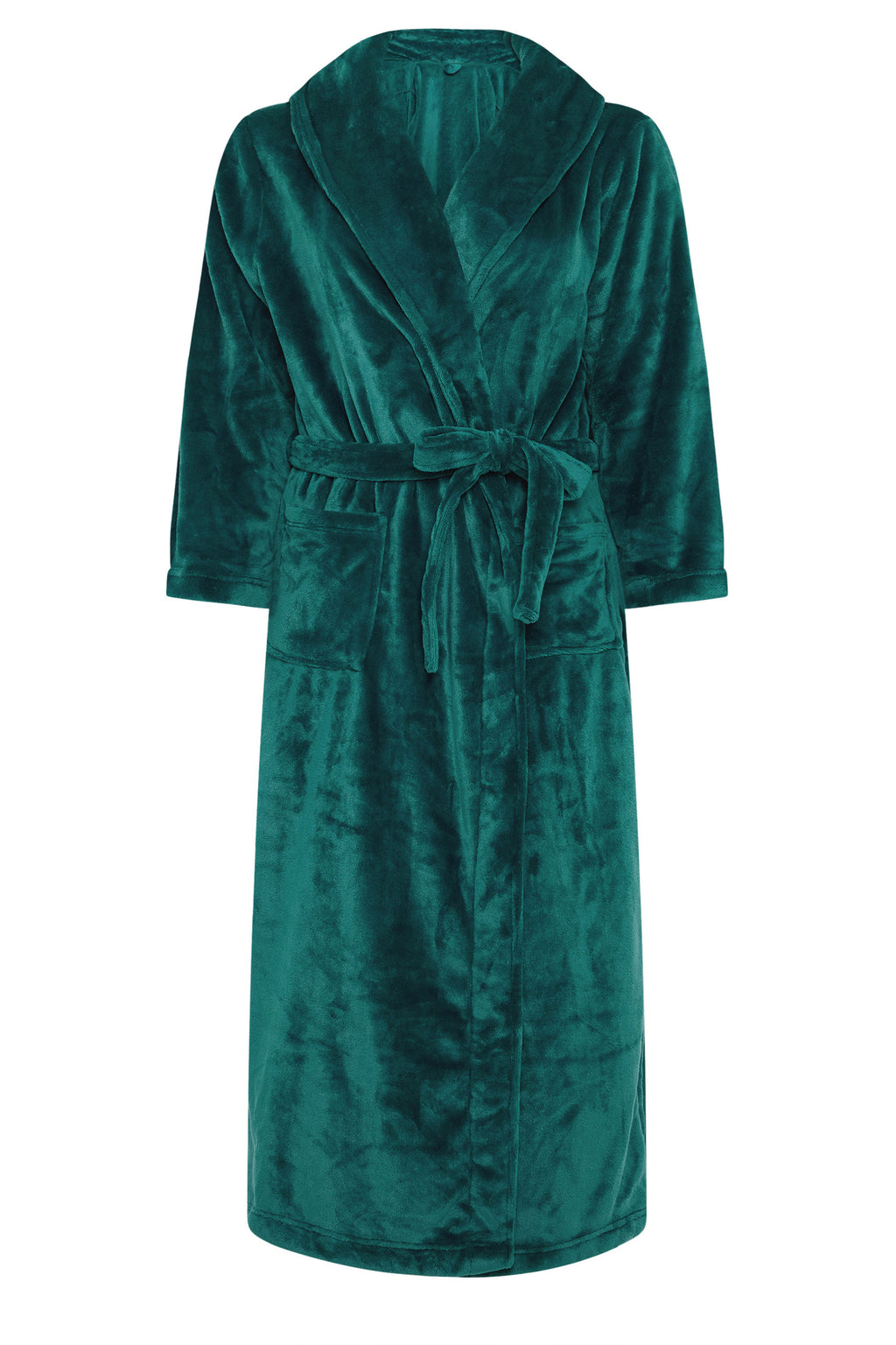  YOURS Curve Robe De Chambre Longue Super Luxueuse Verte