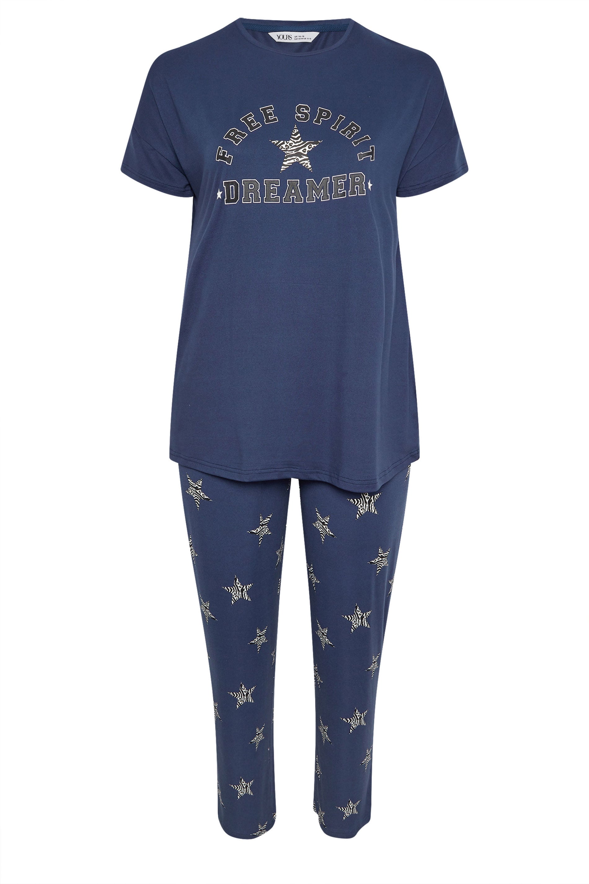  YOURS - Ensemble De Pyjama Bleu Marine 'Free Spirit Dreamer'