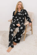  LTS Tall Black Soft Touch Star Pyjama Set