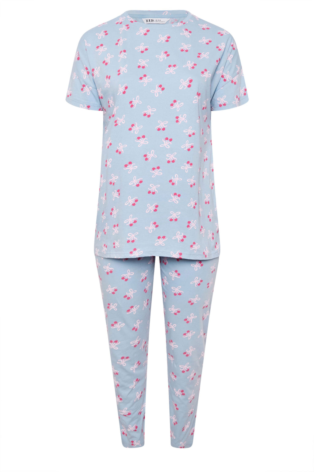  YOURS - Ensemble De Pyjama Bleu Ciel Cerises & Noeuds
