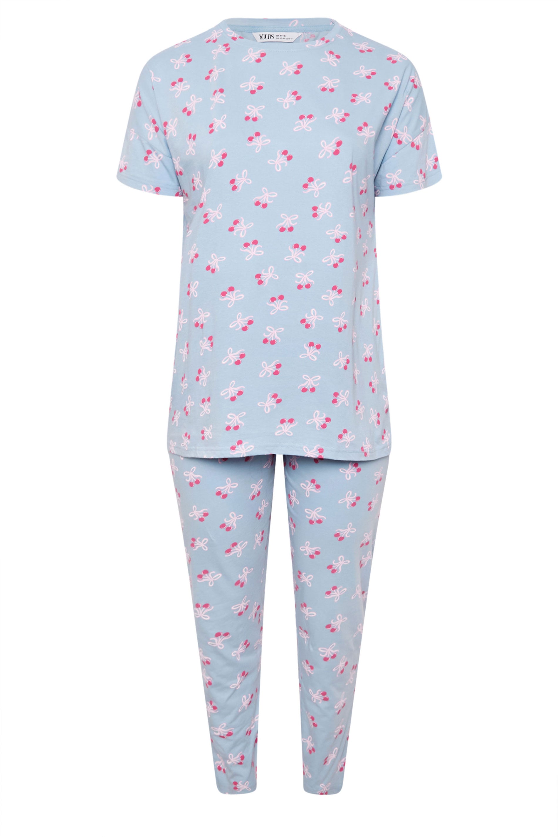  YOURS - Ensemble De Pyjama Bleu Ciel Cerises & Noeuds