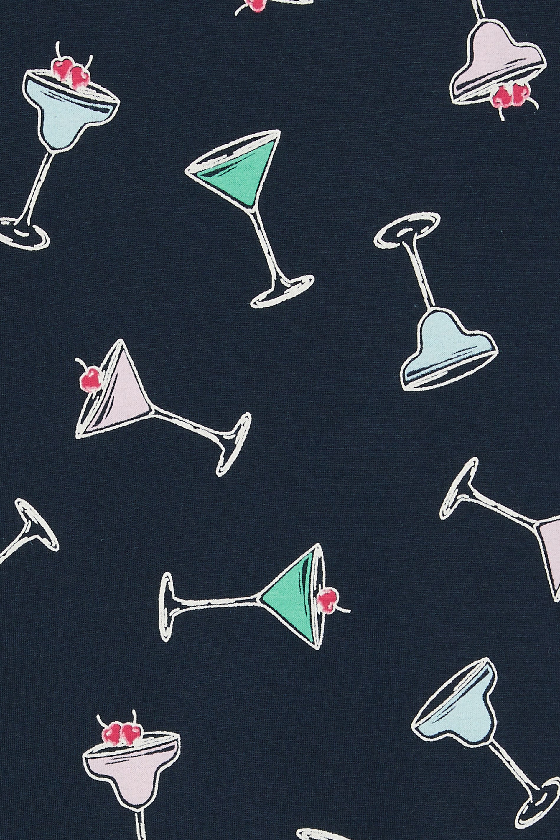  YOURS Lot De 2 Chemises De Nuit Green Cocktail Print