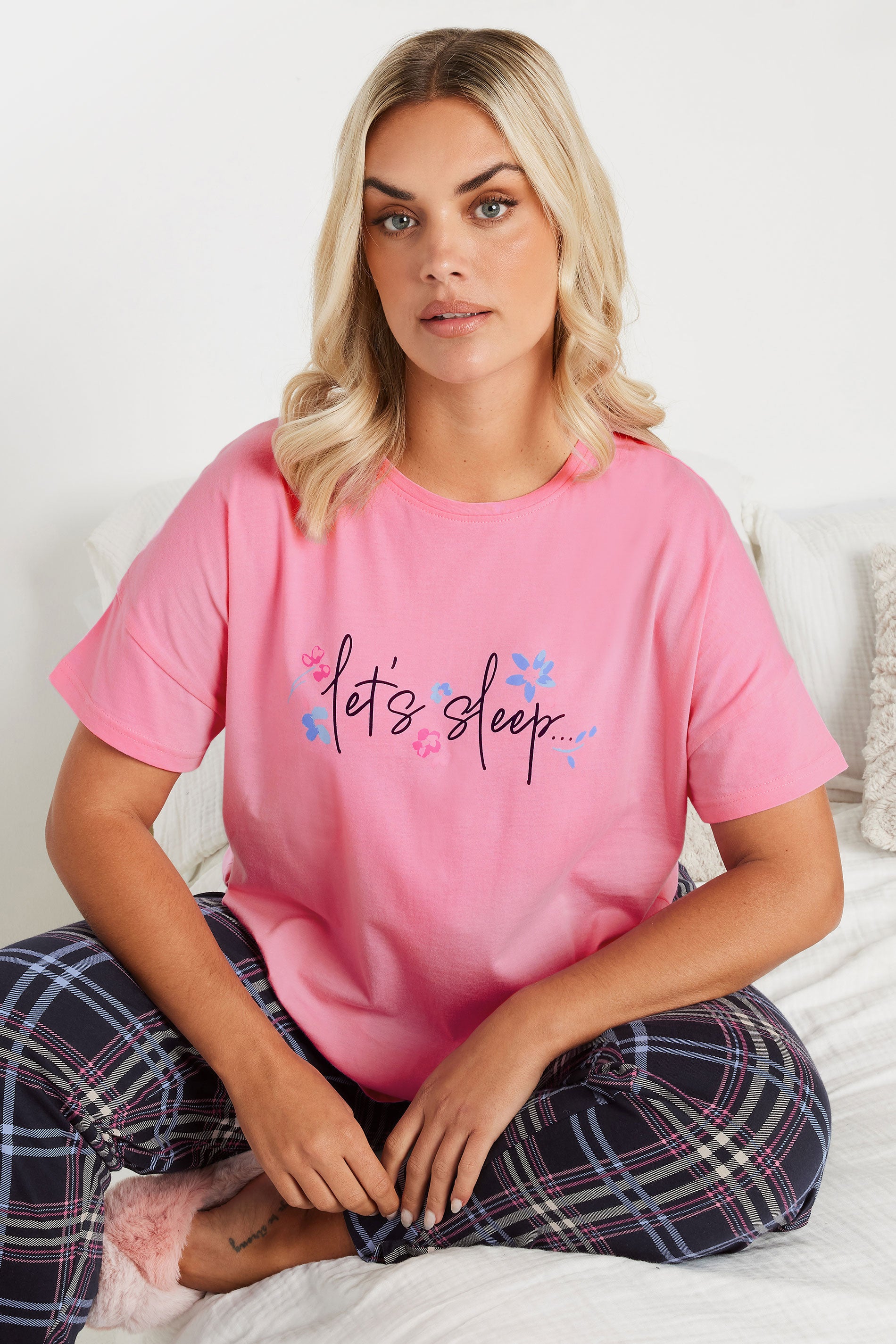 YOURS - Haut De Pyjama Rose 'Let's Sleep'