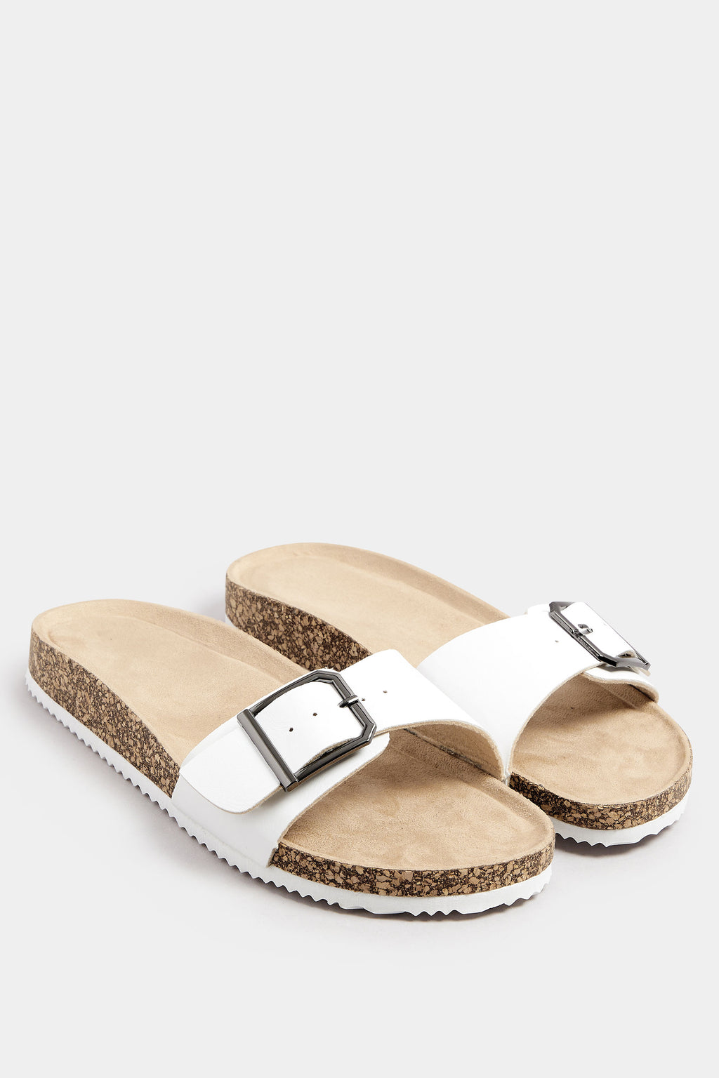 Sandales Blanches à Boucles Pieds Extra Larges EEE
