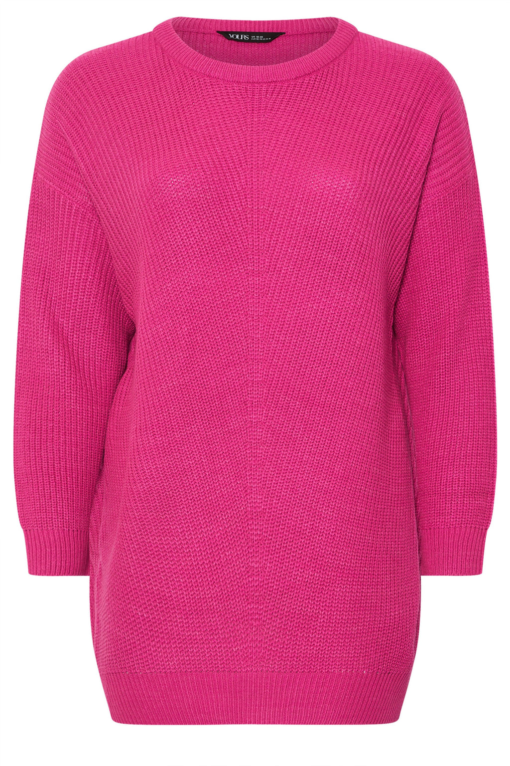  YOURS - Pull En Maille Essentiel Rose Vif