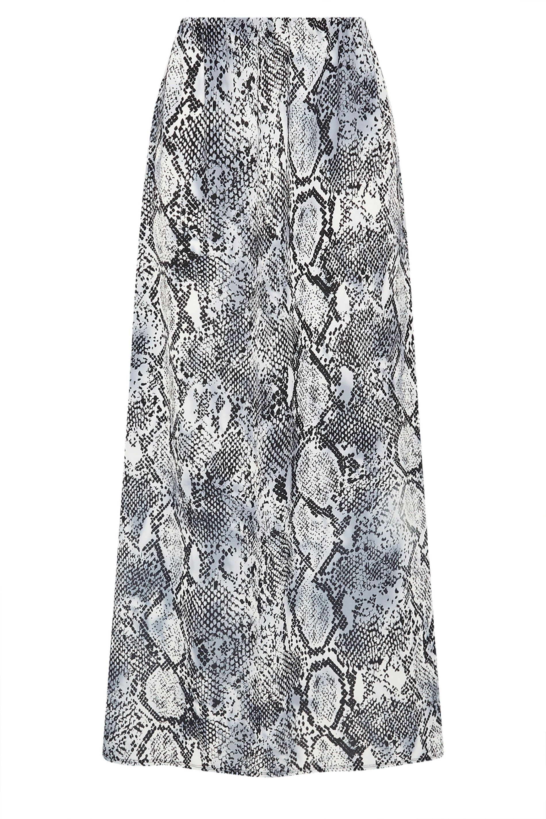  LTS Tall Grey Snake Print Slip-On Maxi Skirt