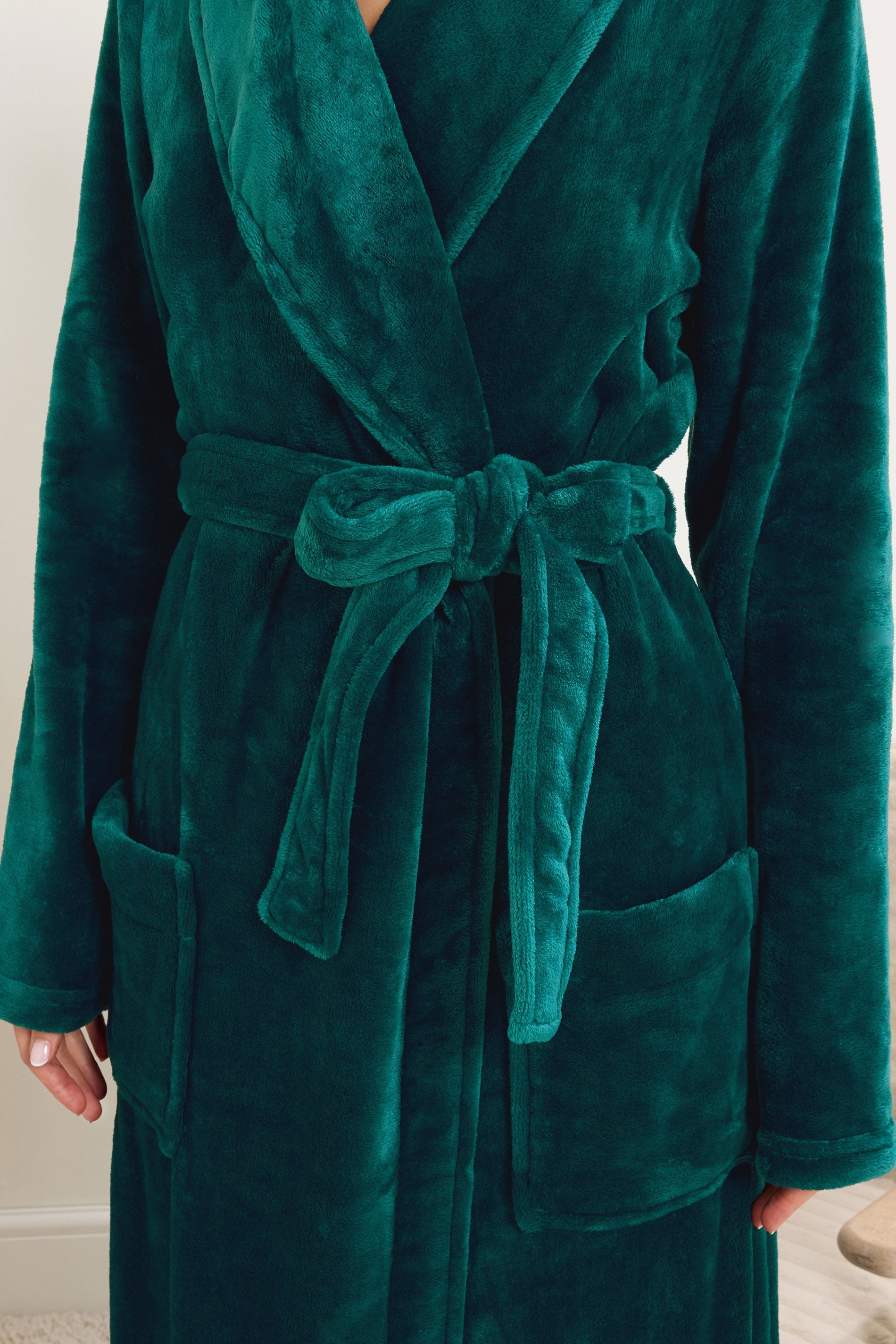  LTS Tall Teal Green Super Luxe Maxi Dressing Gown