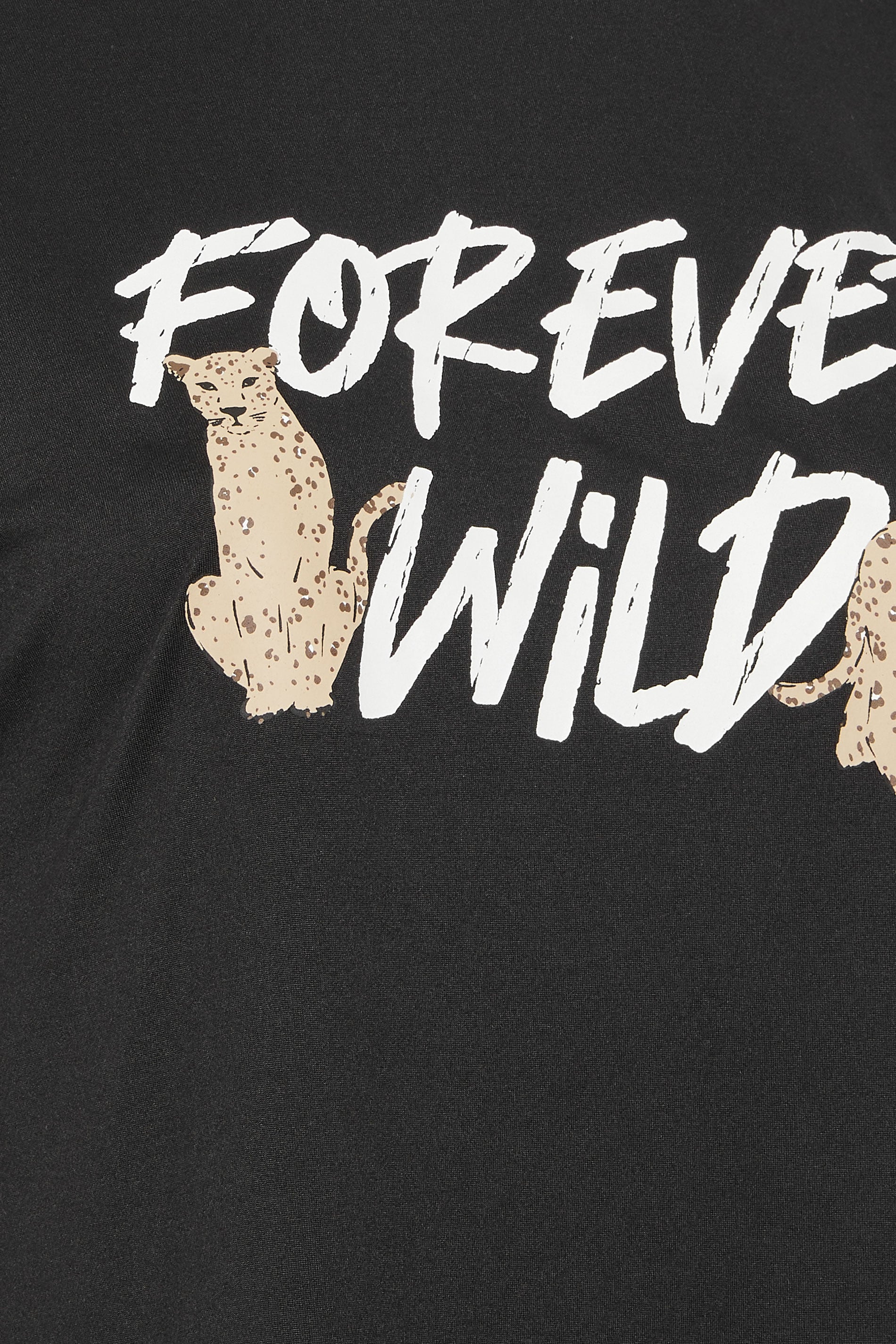  YOURS - Haut De Pyjama Noir 'Forever Wild' En Jersey