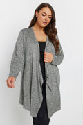  YOURS - Cardigan Midaxi Gris Design Cascade