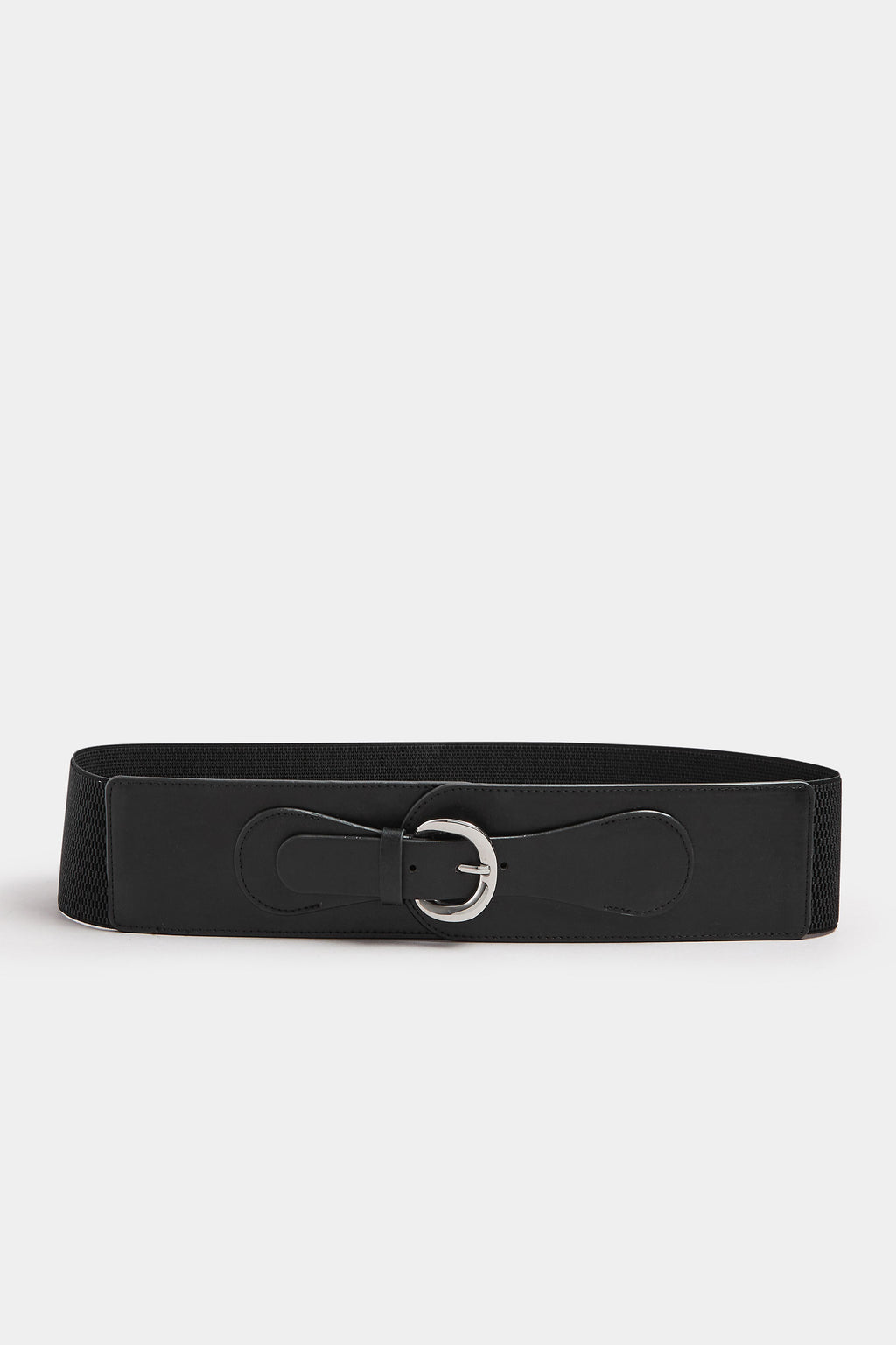  Black Wide Stretch Buckle Belt