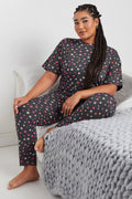 YOURS - Ensemble De Pyjama Gris Étoilé Manches Courtes