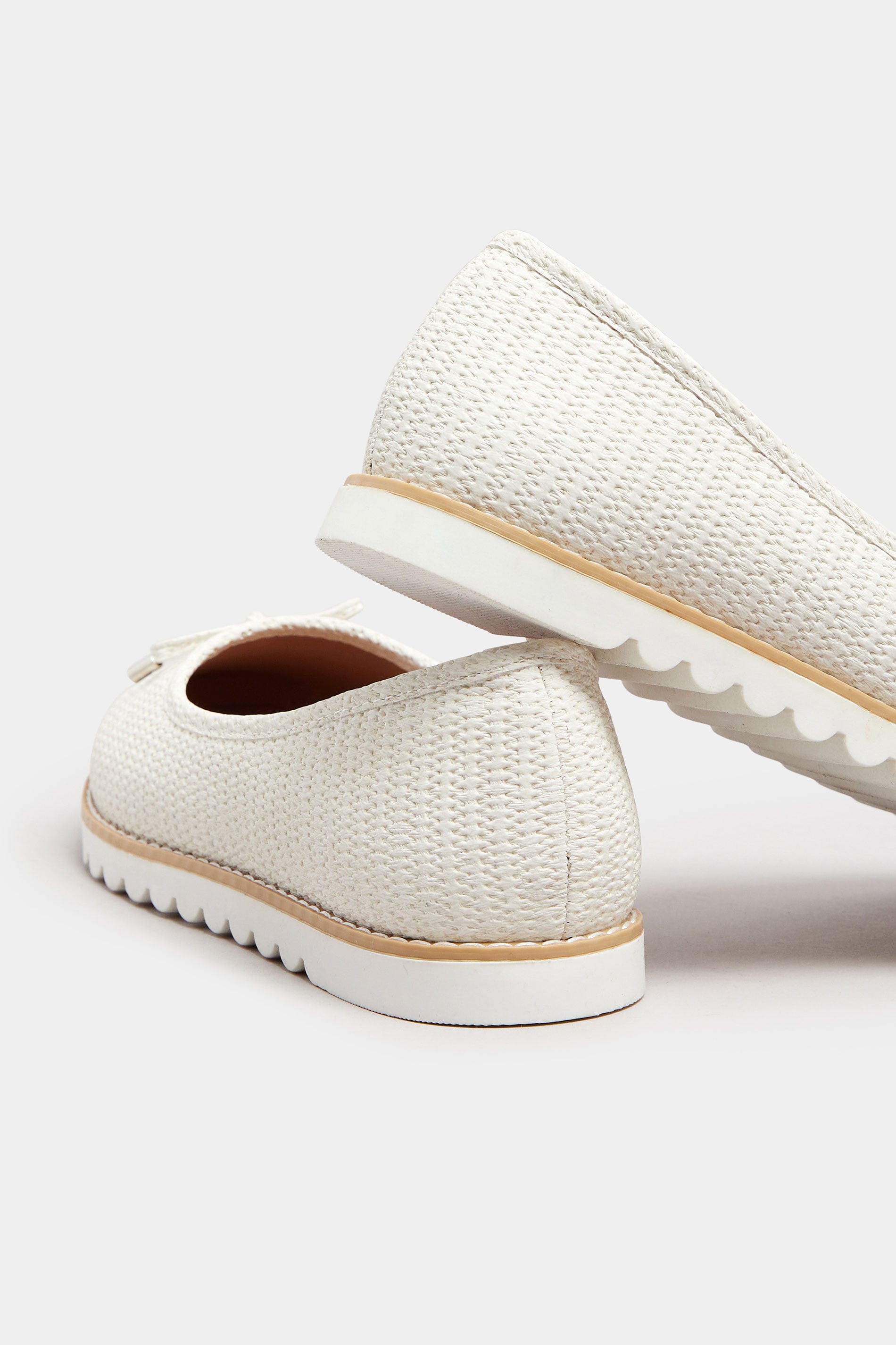  Ballerines Tissées Blanches En Coupes Wide E Et Extra Wide EEE