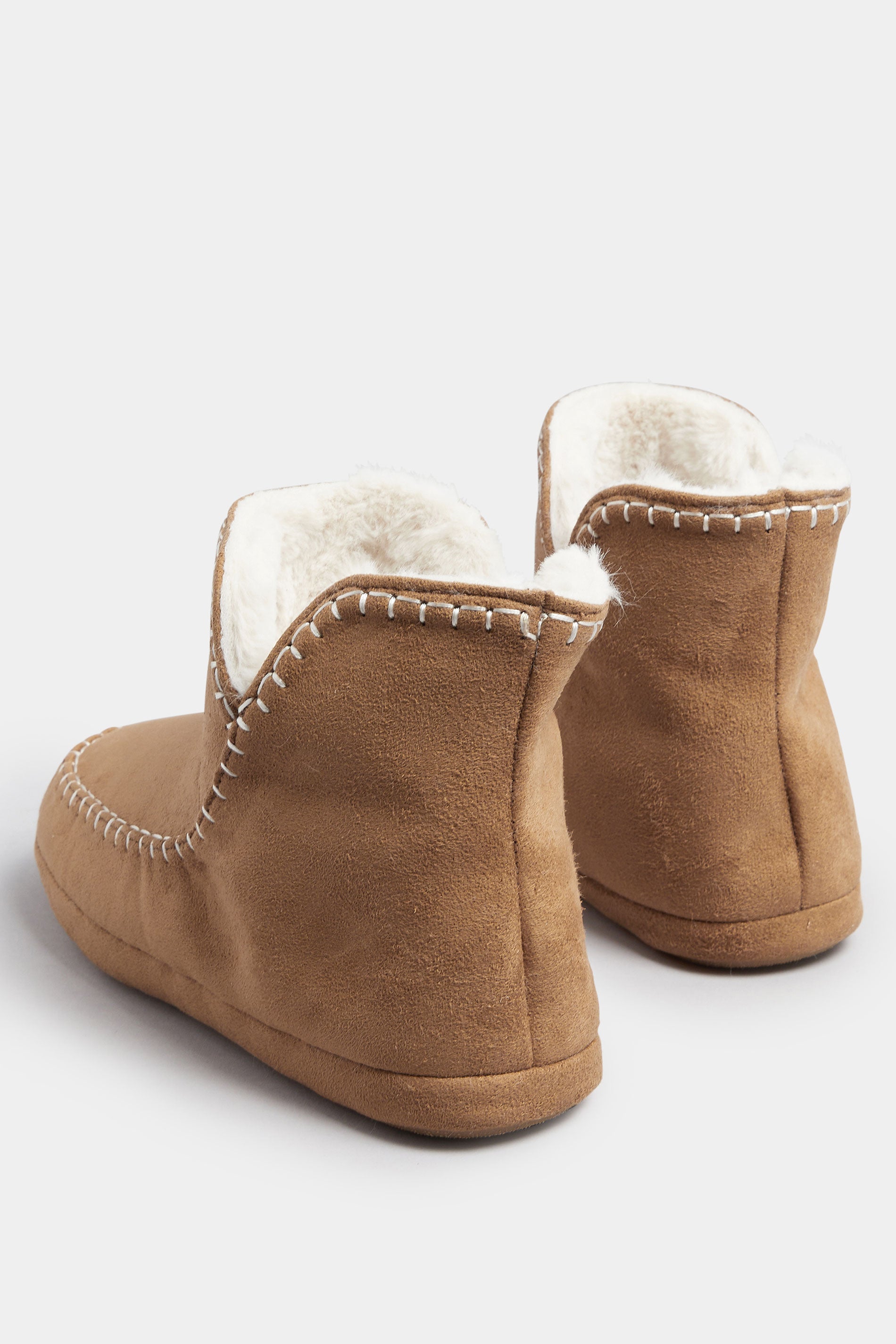  Chaussons Bottes à Point De Surjet Marron Clair