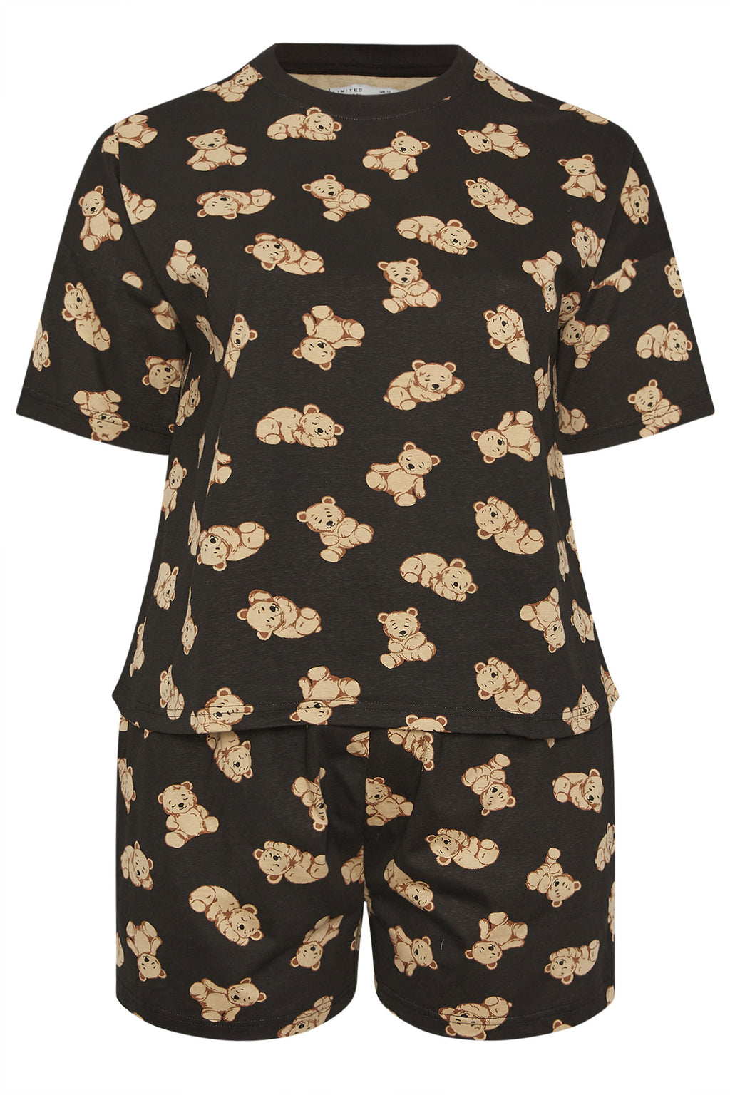  LIMITED COLLECTION Curve Ensemble Pyjama Court Imprimé Teddy Noir