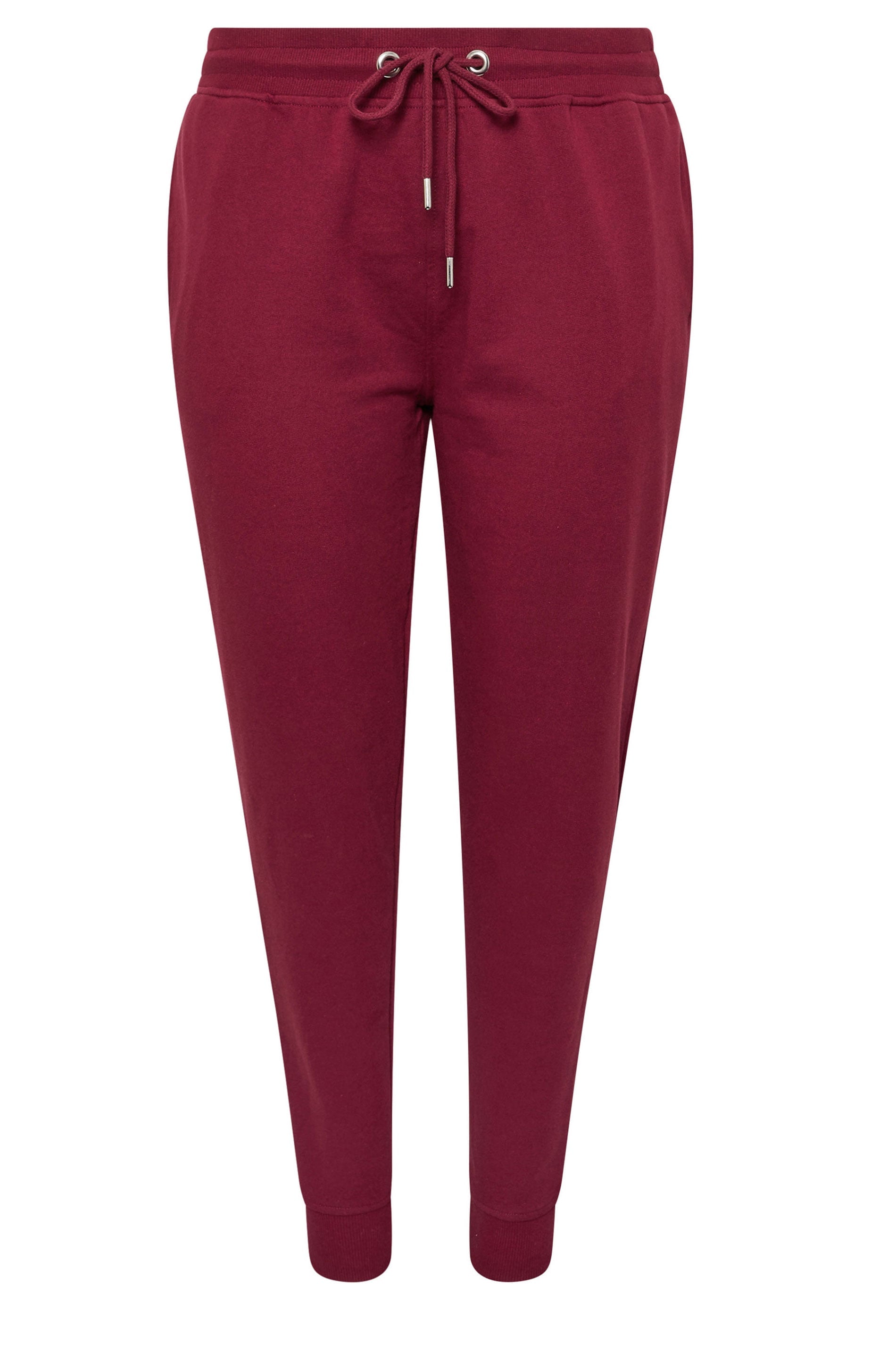  YOURS - Jogging Bordeaux Taille Élastique En Jersey