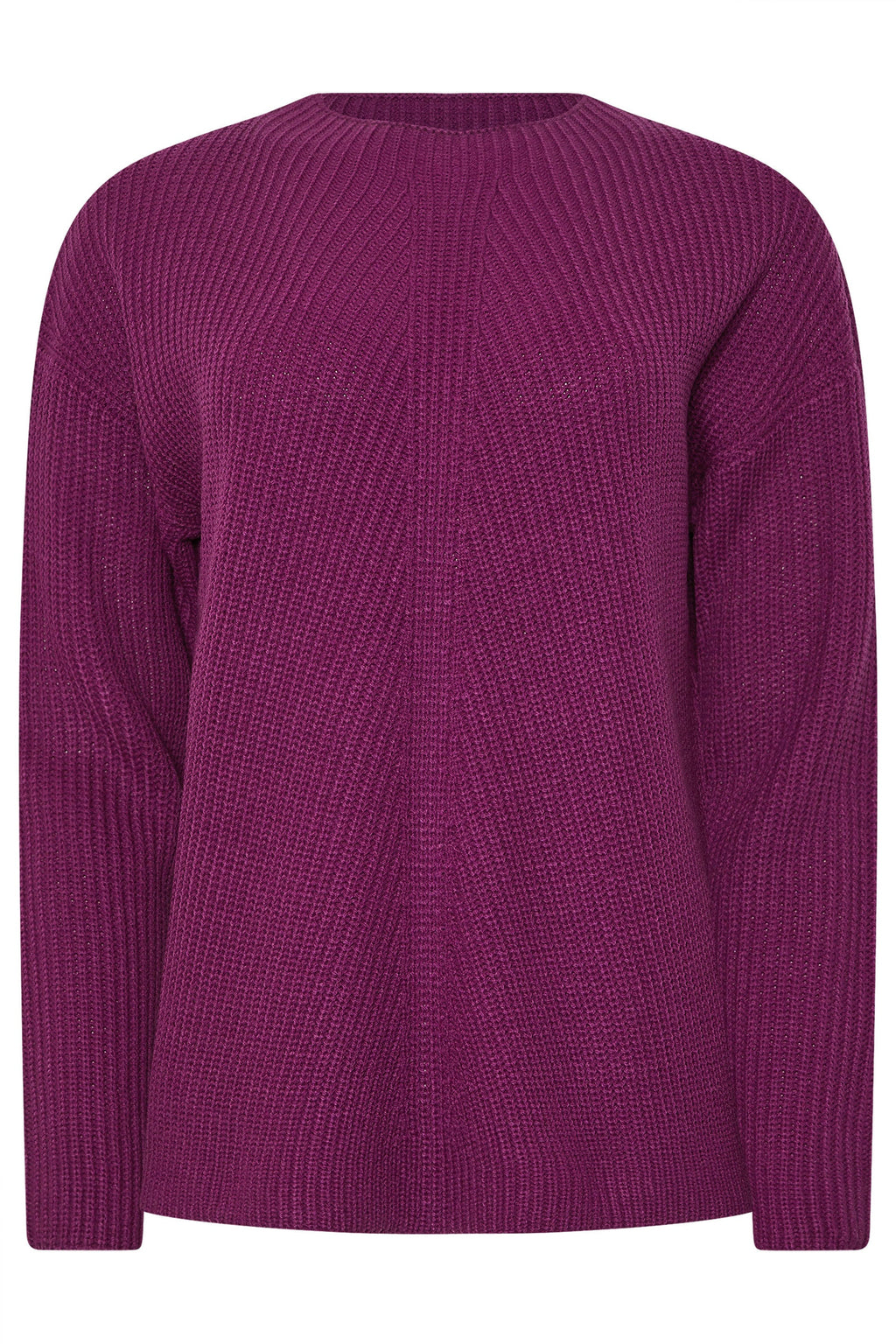  M&Co Berry Purple Funnel Neck Knitted Jumper