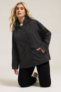  YOURS Curve Veste Raglan à Capuche Noire