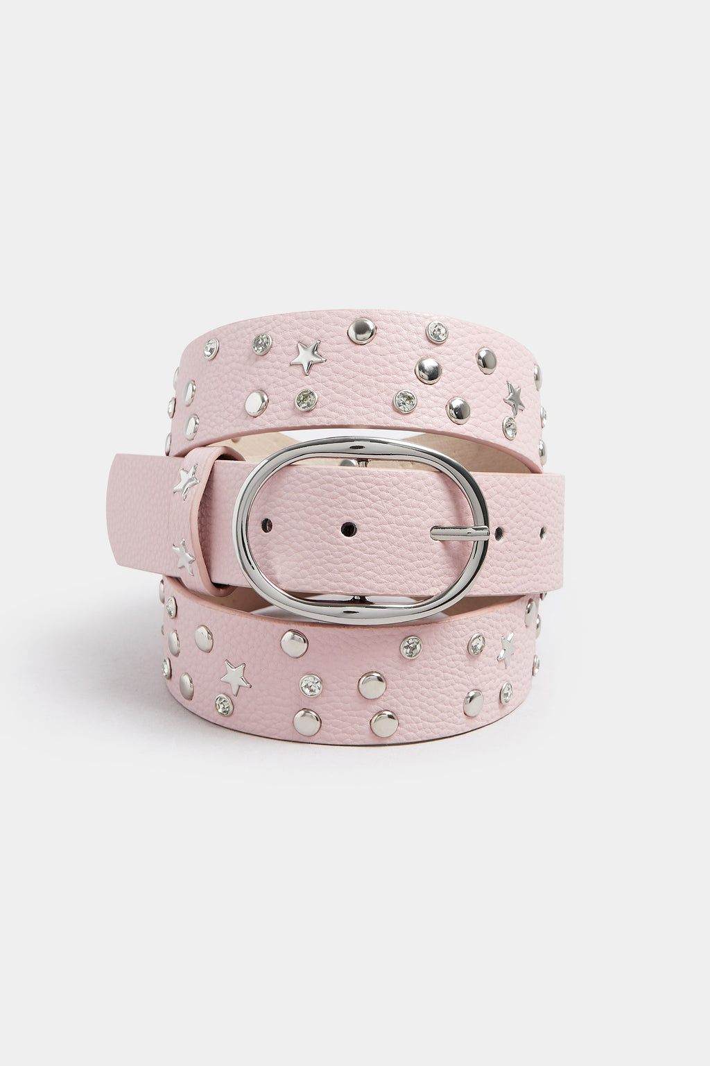  Pink Star Studded Diamante Belt