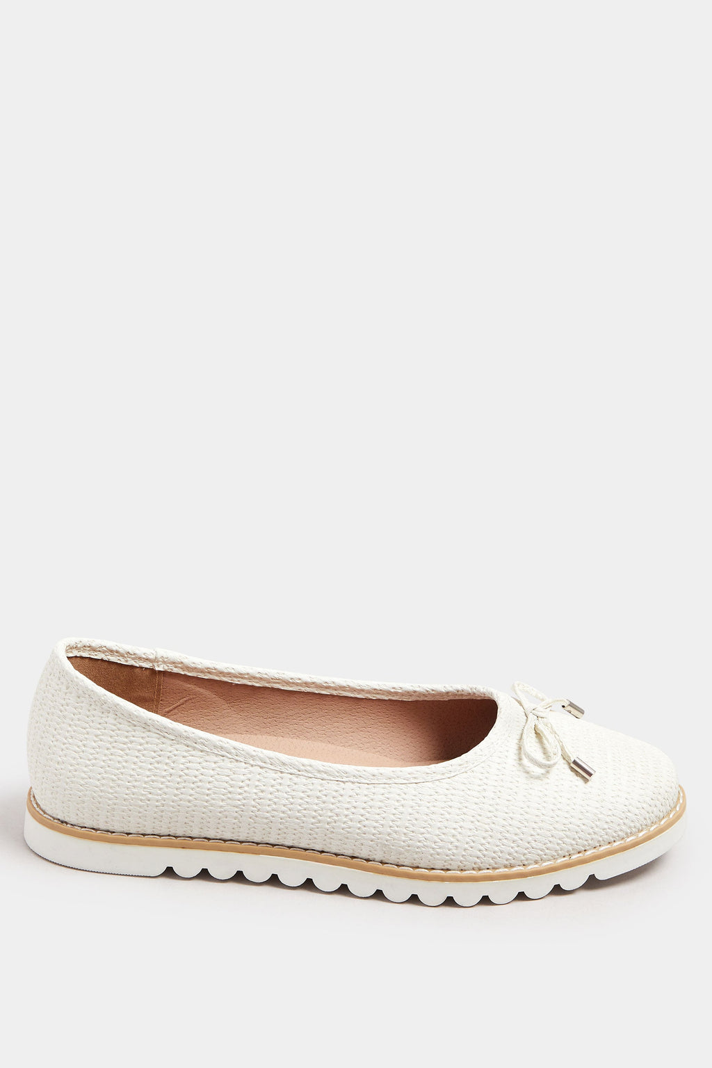  Ballerines Tissées Blanches En Coupes Wide E Et Extra Wide EEE