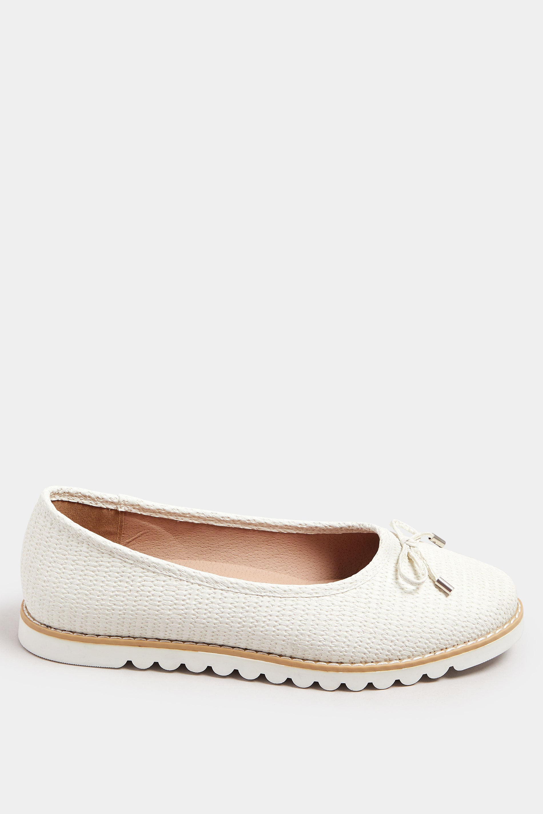  Ballerines Tissées Blanches En Coupes Wide E Et Extra Wide EEE