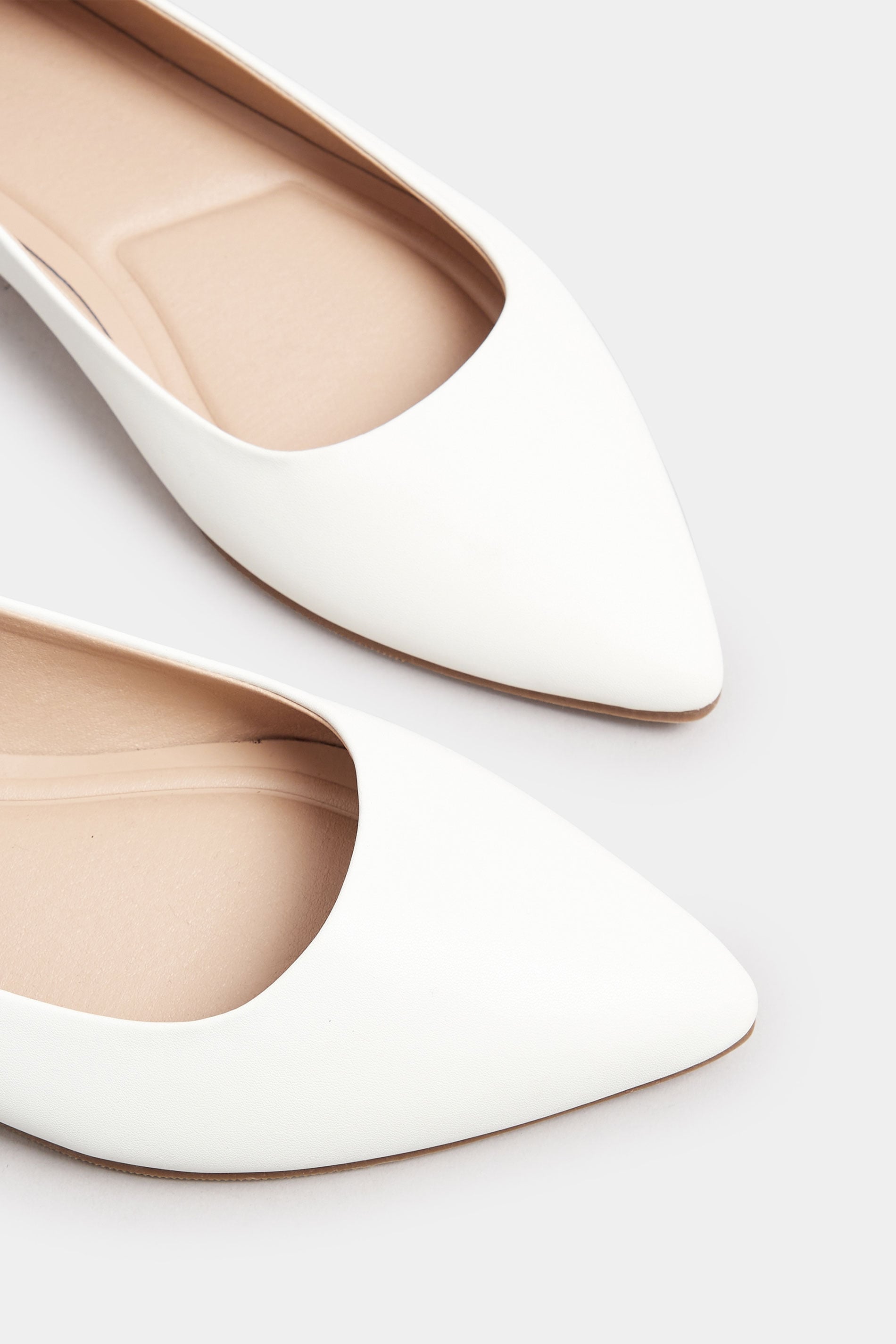  Ballerines Blanches Pieds Larges E & Extra Larges EEE