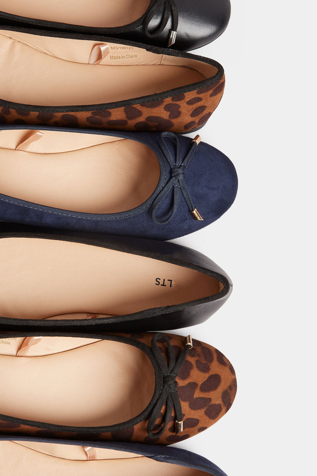  LTS - Ballerines Bleues Marine Effet Daim Regular Fit