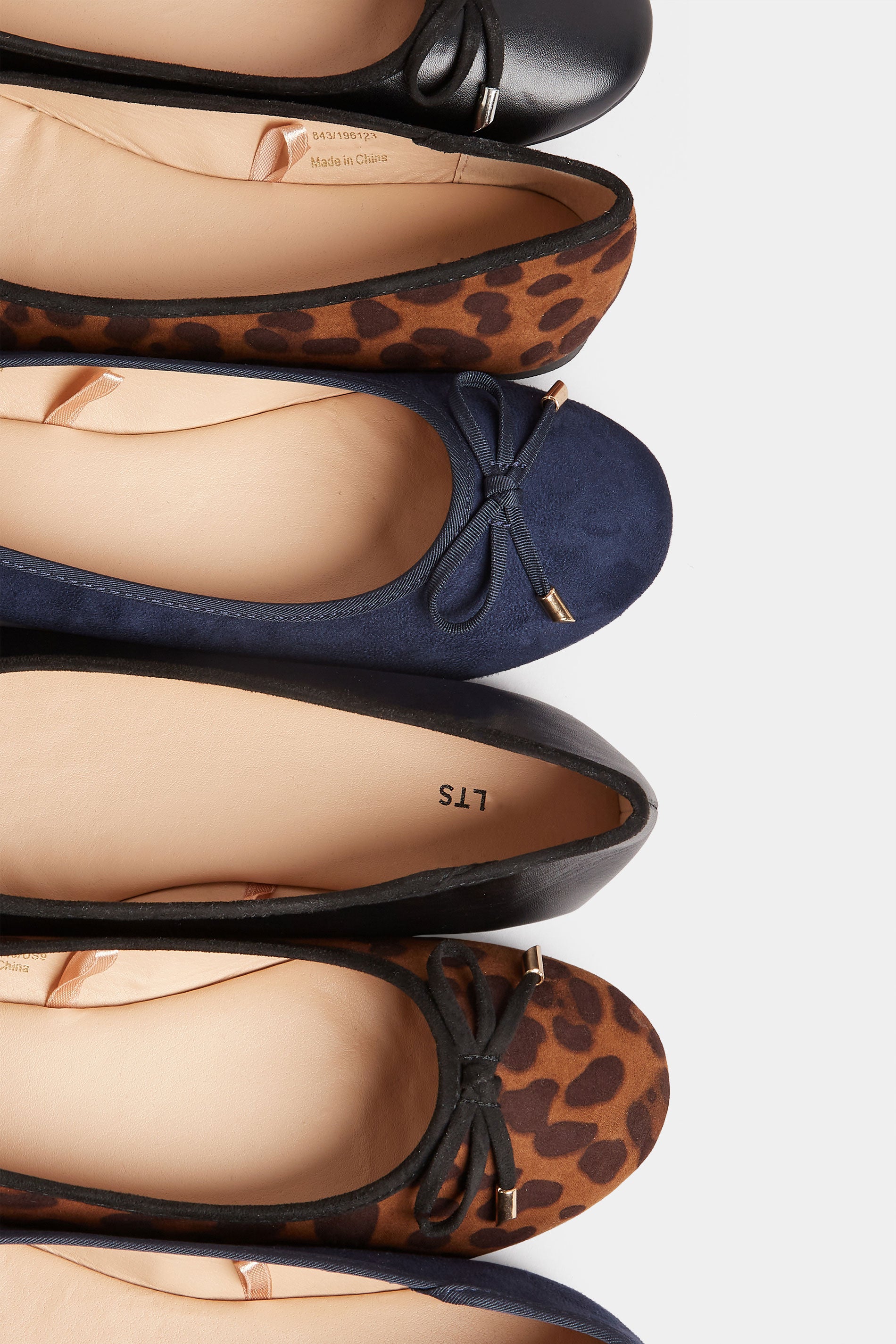  LTS - Ballerines Bleues Marine Effet Daim Regular Fit