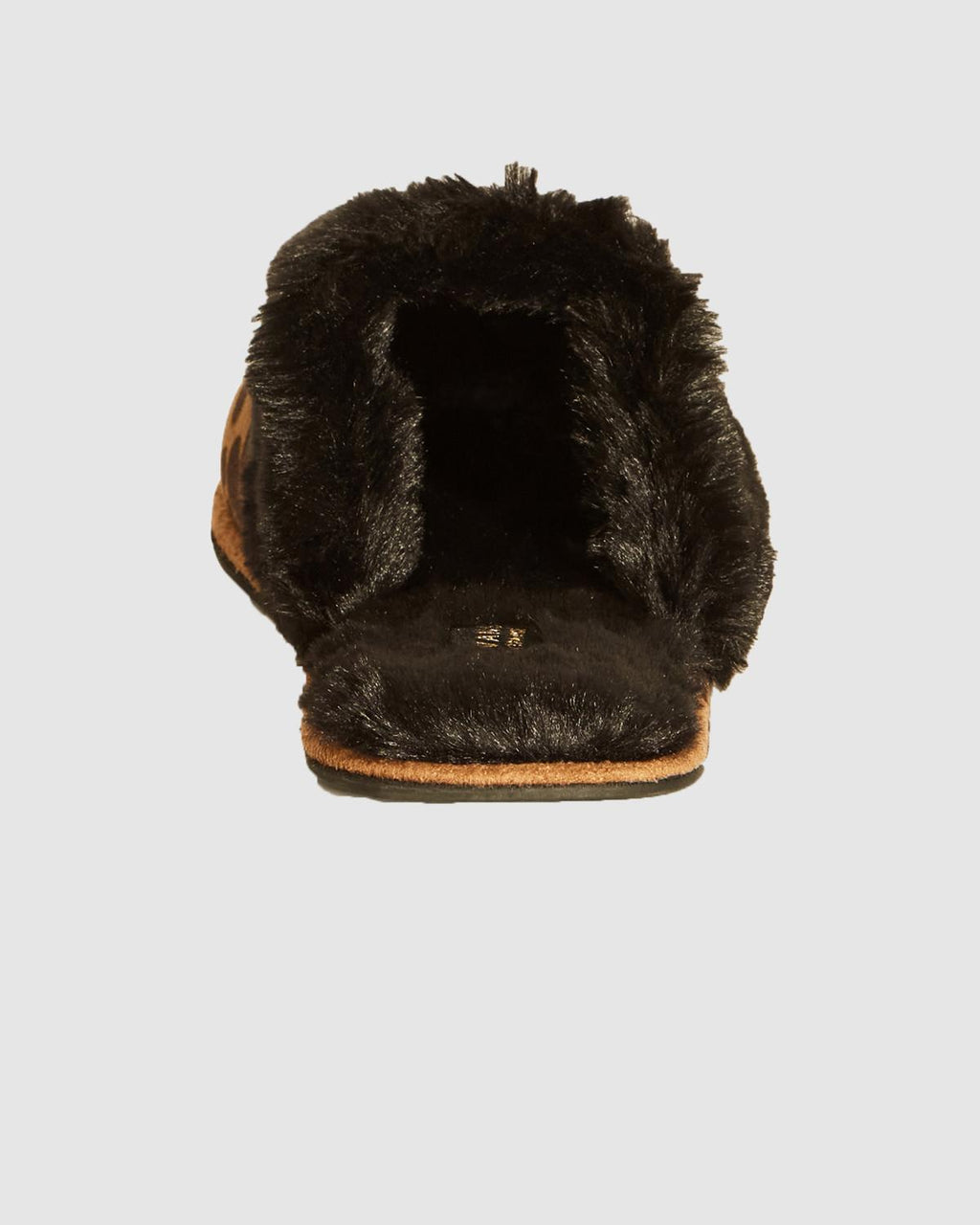  Evans Brown Leopard Print Slipper