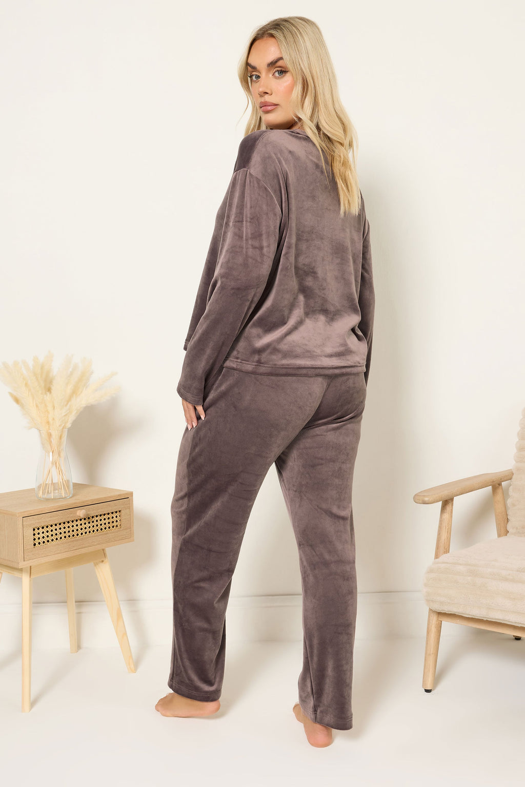  LIMITED COLLECTION - Ensemble Loungewear Marron Doux En Polaire